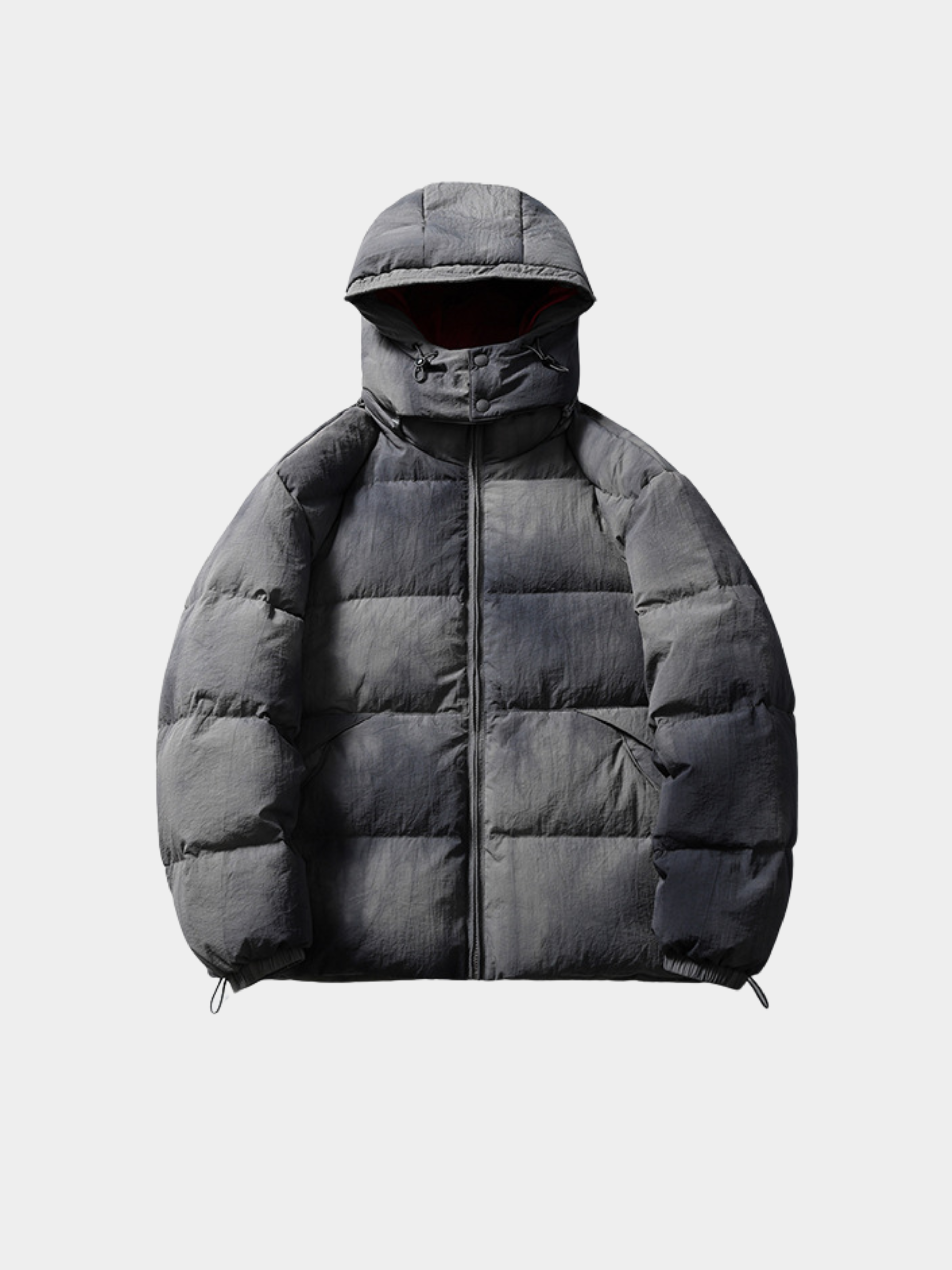 BluffTrail - Unisex 90% White Duck Down Tie-dye Detachable Hood Down Jacket GONGGAR SPORTS
