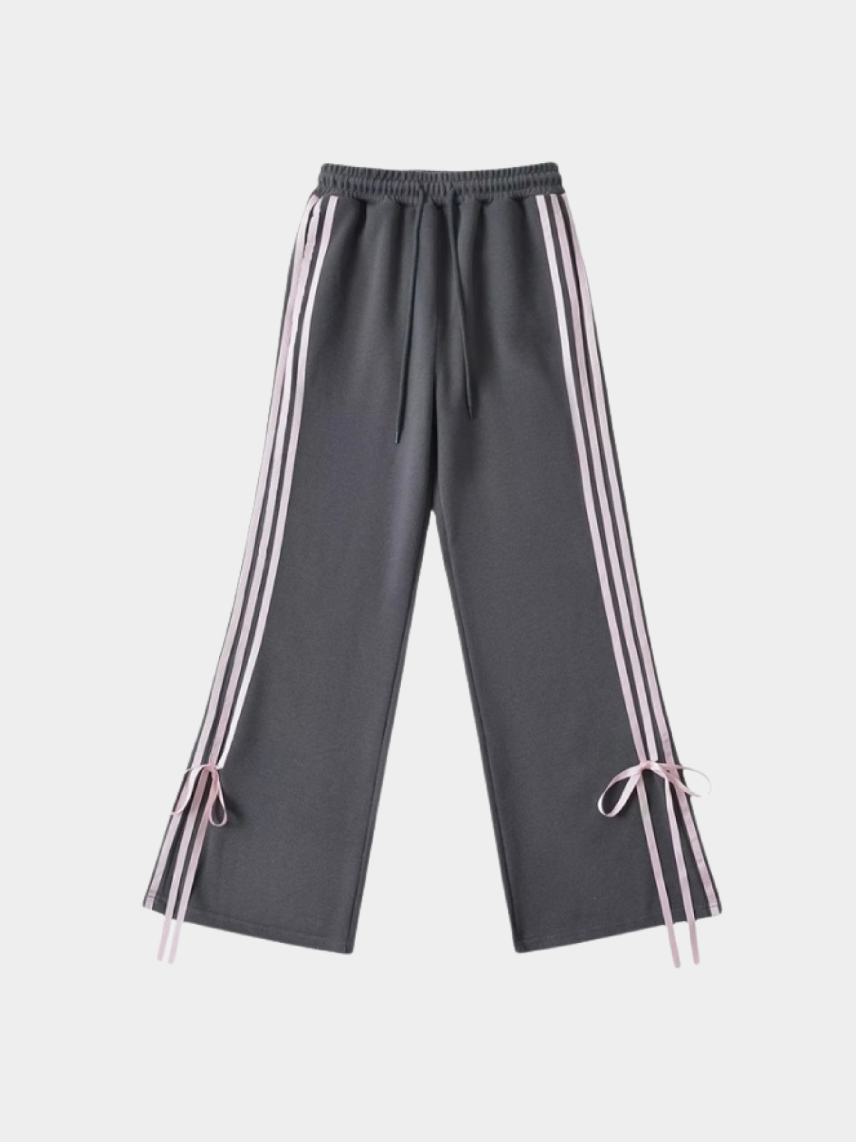 ThornSet - Women's Elastic Waist Side Stripe Straight-Leg Pants