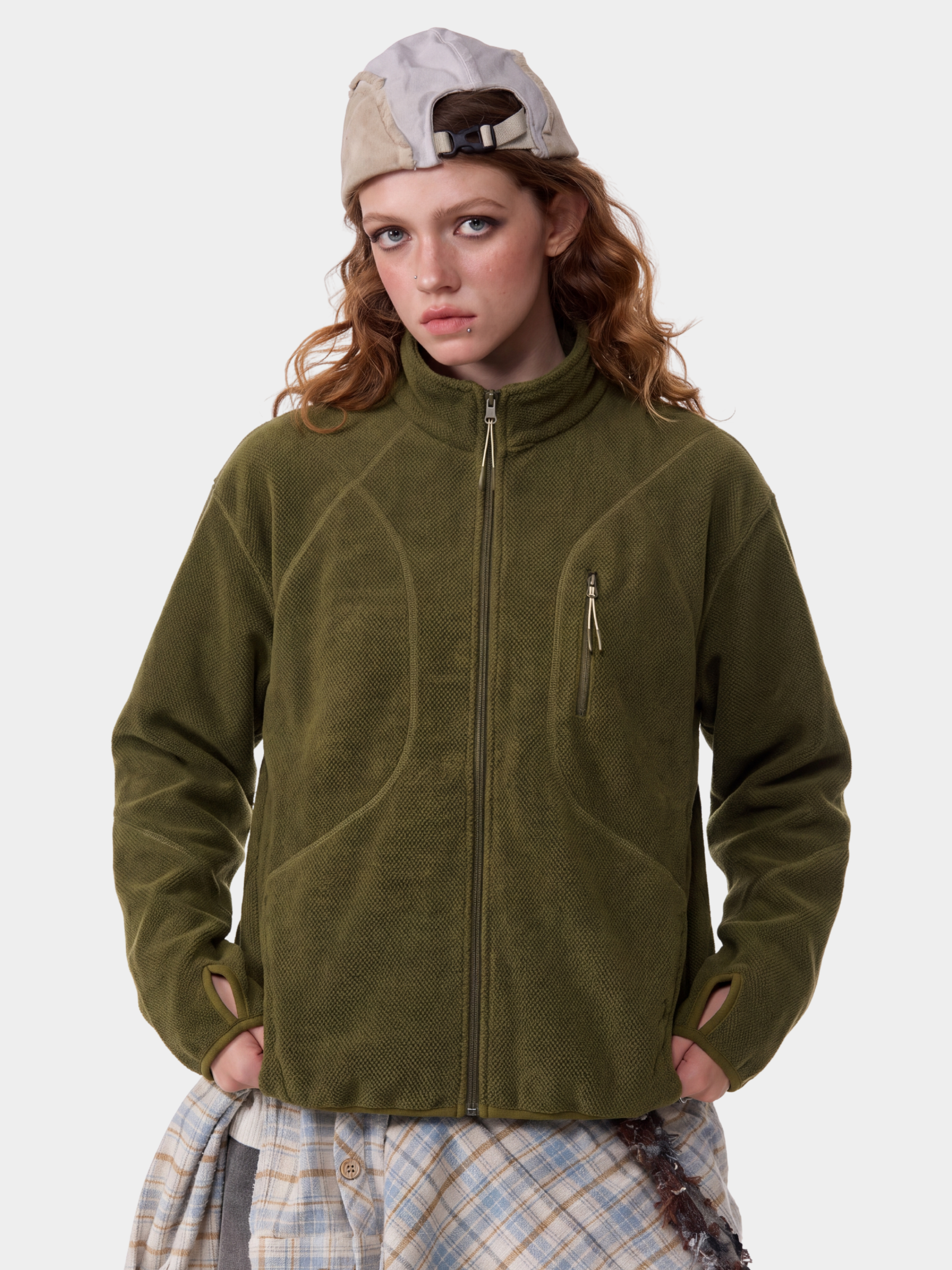 Drake - Unisex Honeycomb Thermal Zip-Up Sweatshirt