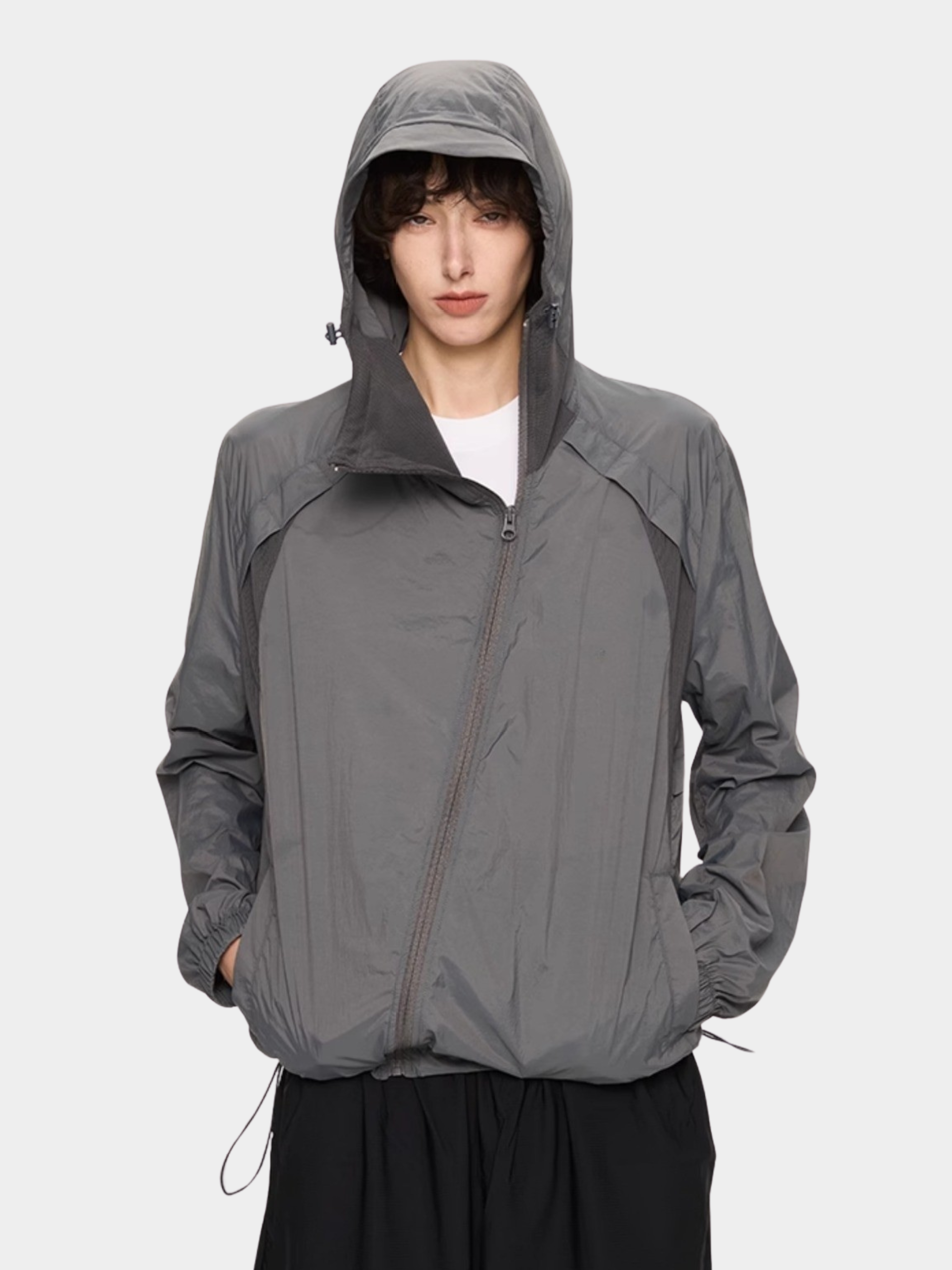 DustBase - Unisex UPF50+ Asymmetrical Zipper Antibacterial Jacket