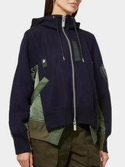 ShadowView - Women's Oversized Colorblock Hooded Zip-Up Jacket