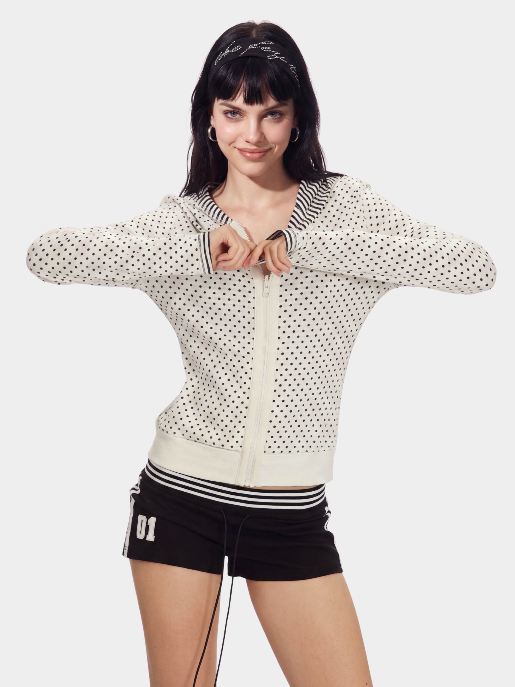 FlipStripe - Women's Reversible Stripe & Spot Print Jacket
