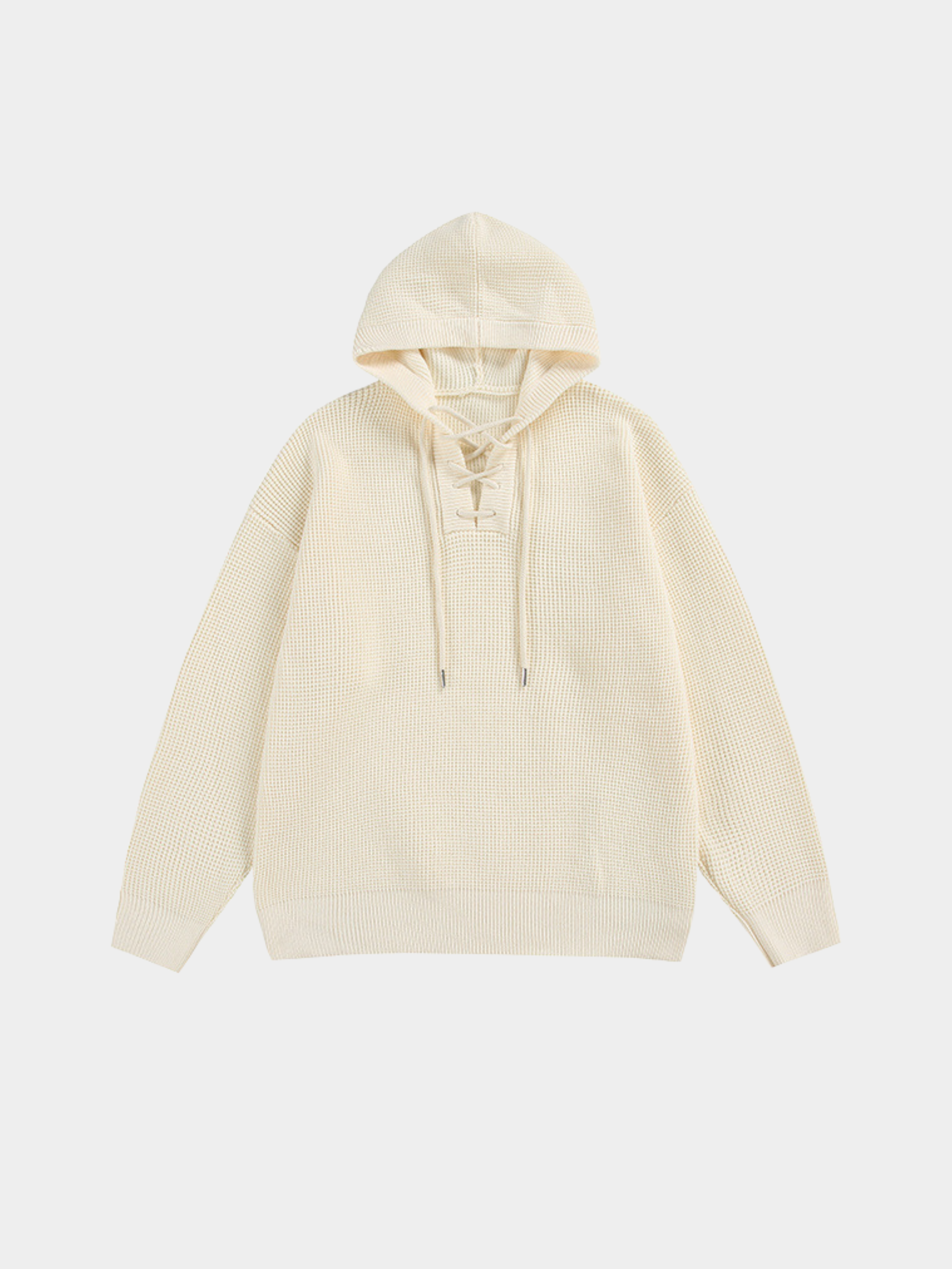 GlowBox - Men's Drawstring Hooded Knit Sweater