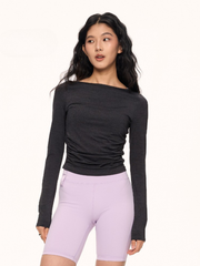 Canyoncrack - Women's Off-Shoulder Slim Fit Sports T-Shirt