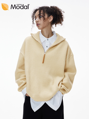 Thistle - Unisex Half-Zip High-Neck Knit Sweater