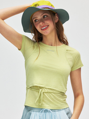 Caveloop - Women's 5A Antibacterial Yarn Slim Vest Short-Sleeve T-Shirt