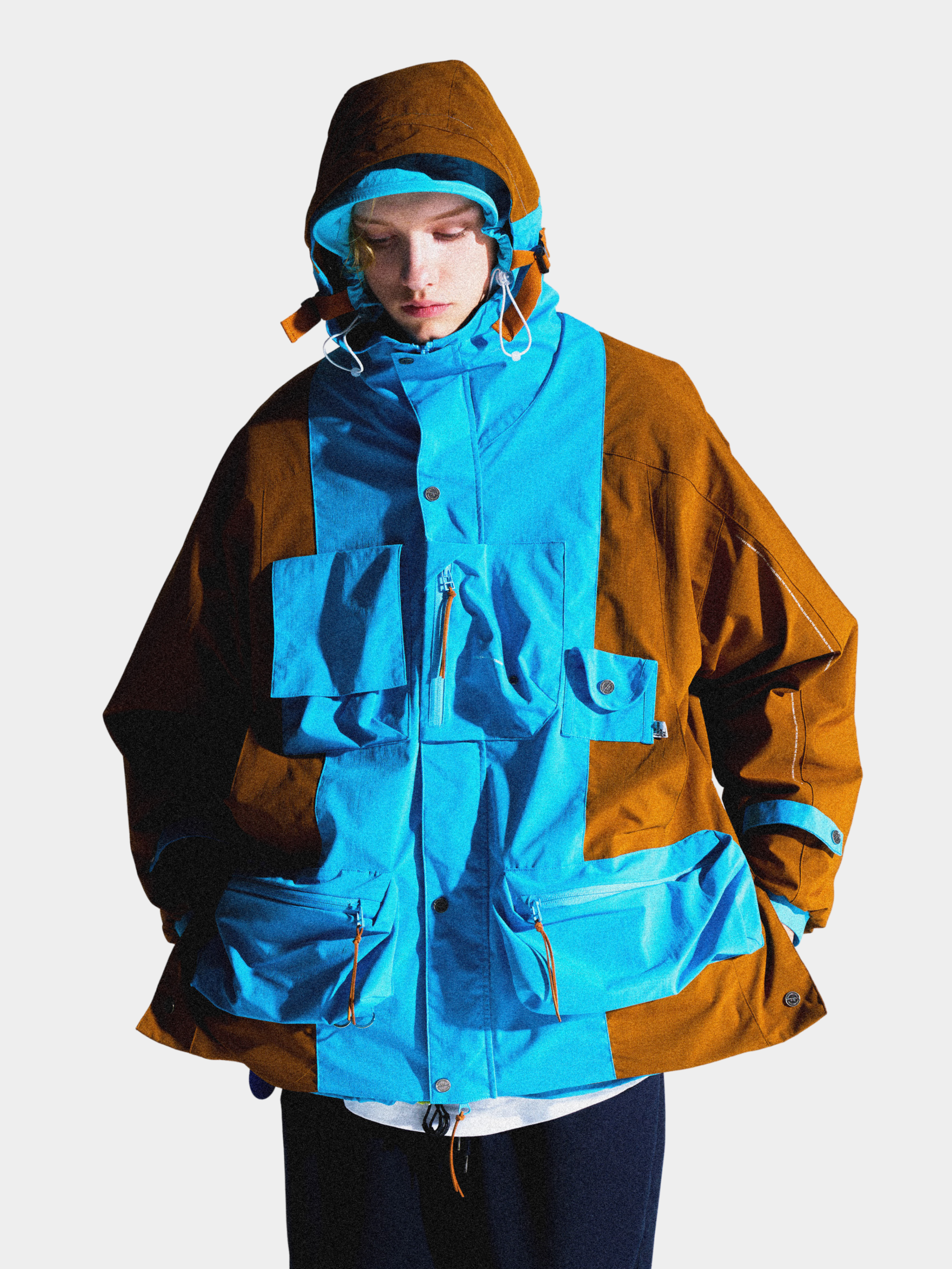 HeatFlask - Men's Color-Block Dual-Hood Teflon® 3-Proof Functional Jacket