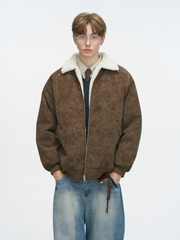 Ironpath - Men's Shearling-Lined PU Leather Insulated Jacket