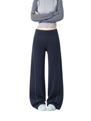 Basinpath - Women's Contrast-Stitch High-Waisted Slight-Flare Pants