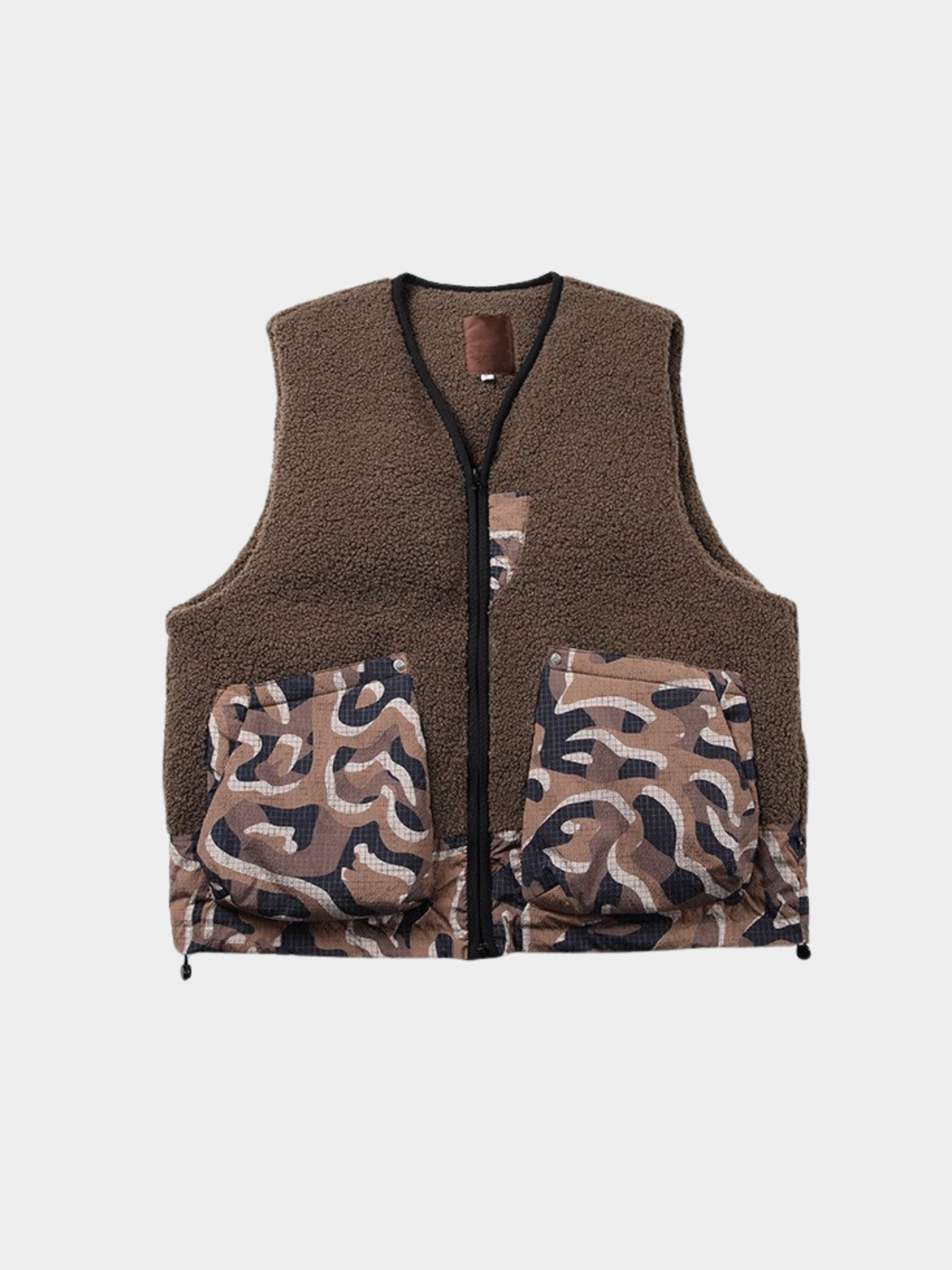 HeatClip - Men's Camouflage Pocket Contrast Sherpa Down Vest