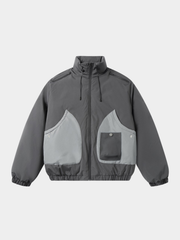 Explorer - Unisex Patchwork Pocket Stand Collar Insulated Jacket