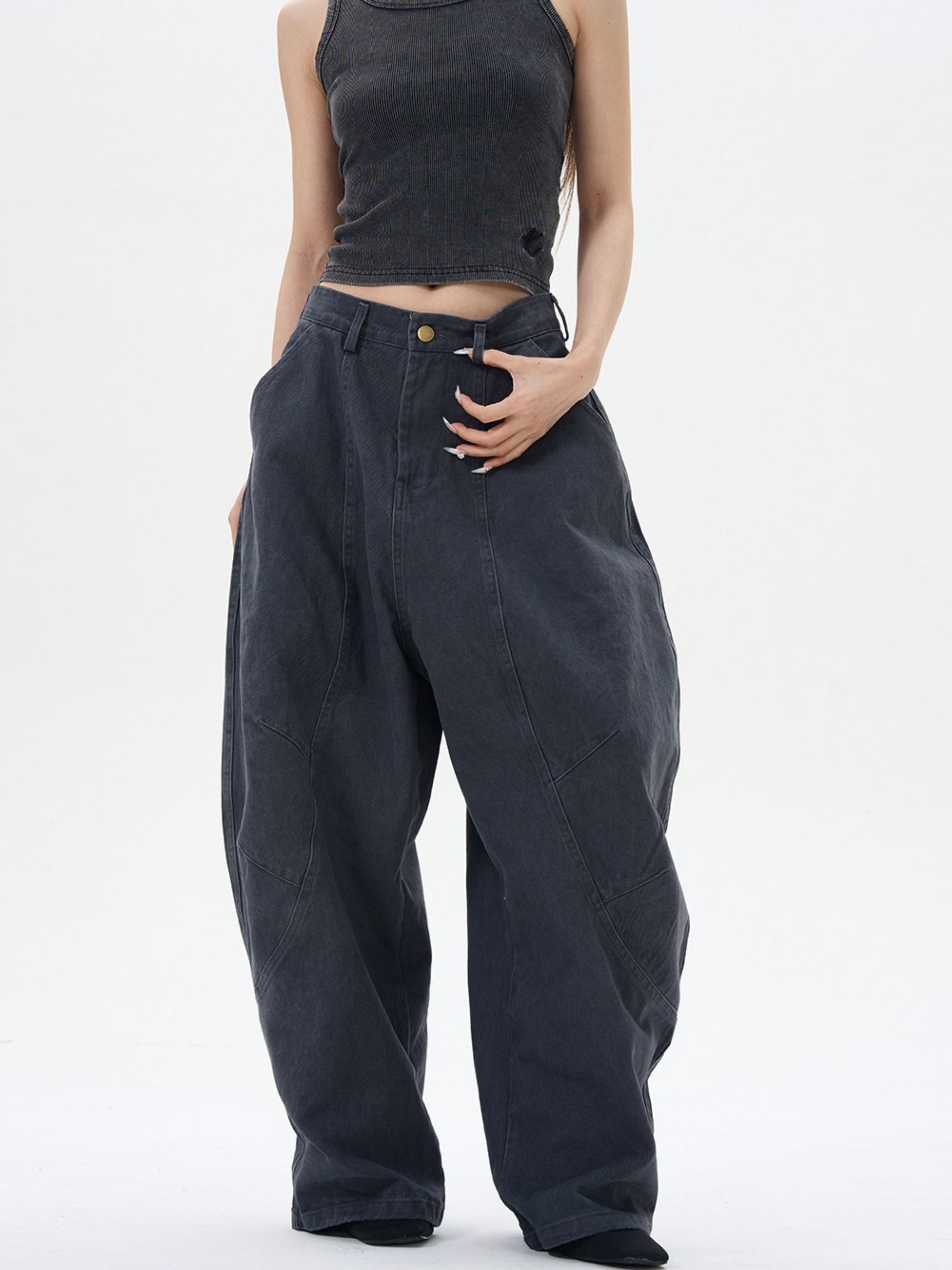 EagleSet - Unisex Loose-Fit Curved-Cut Utility Pants GONGGAR SPORTS