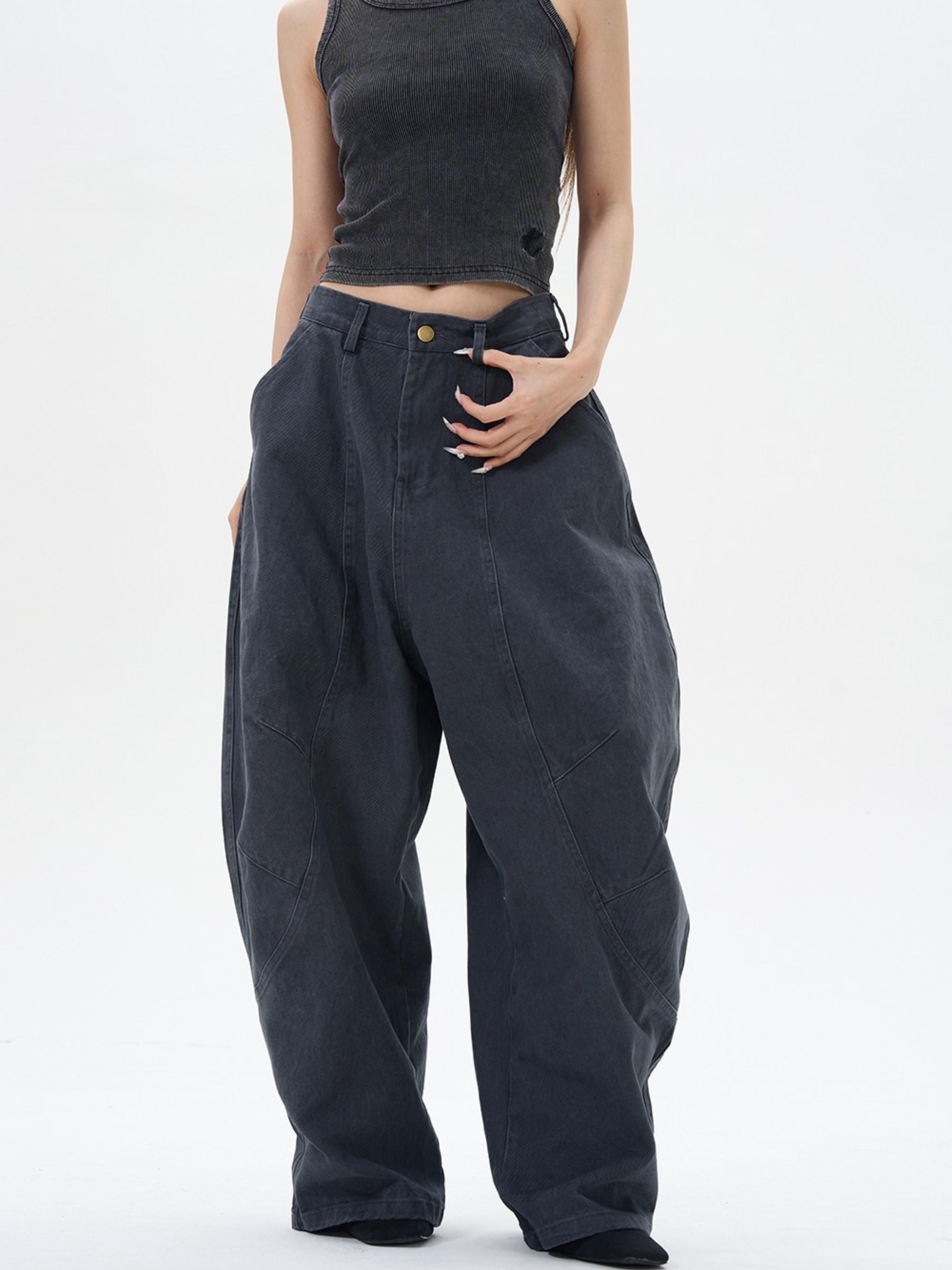 EagleSet - Unisex Loose-Fit Curved-Cut Utility Pants GONGGAR SPORTS