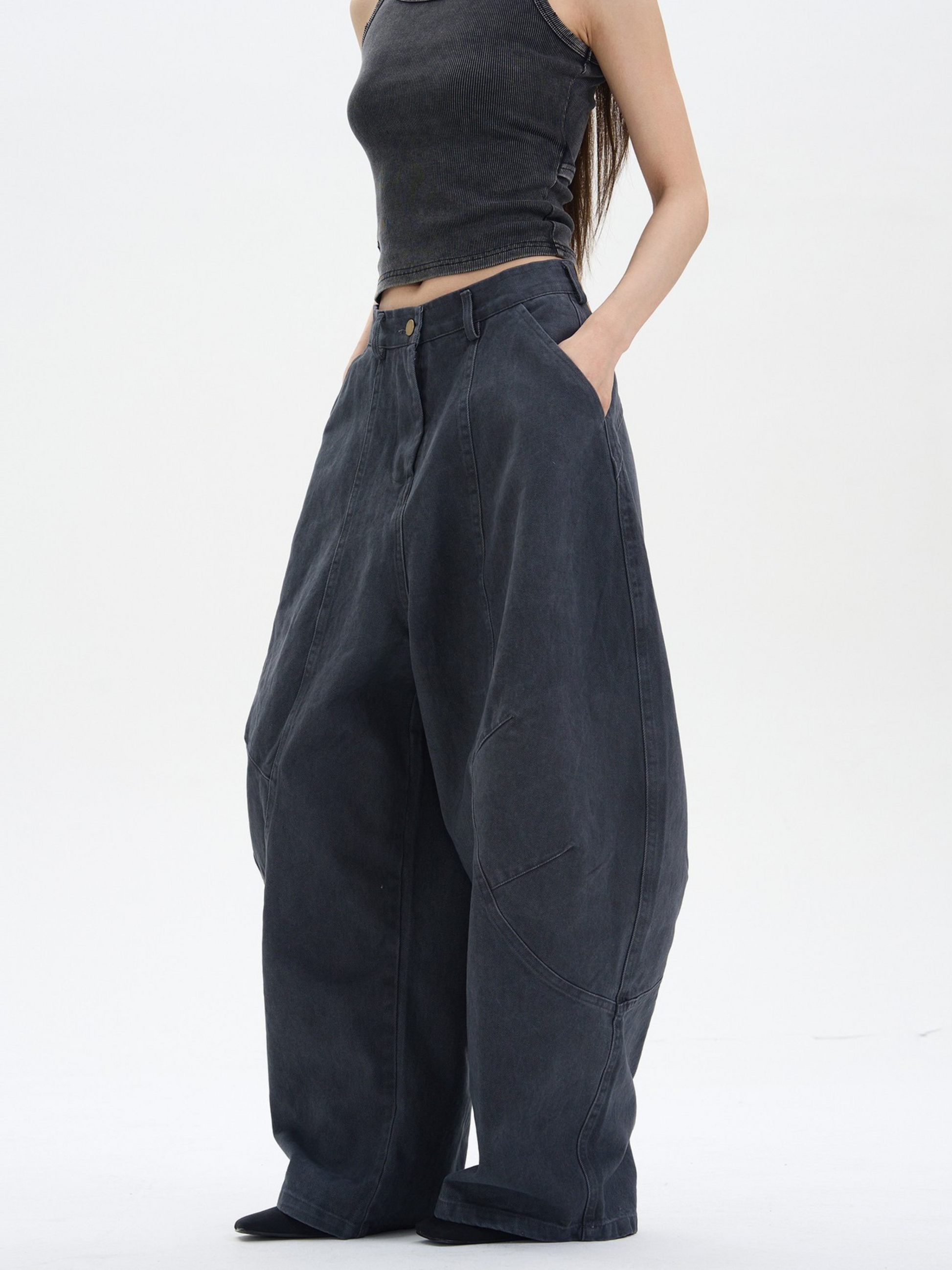 EagleSet - Unisex Loose-Fit Curved-Cut Utility Pants GONGGAR SPORTS