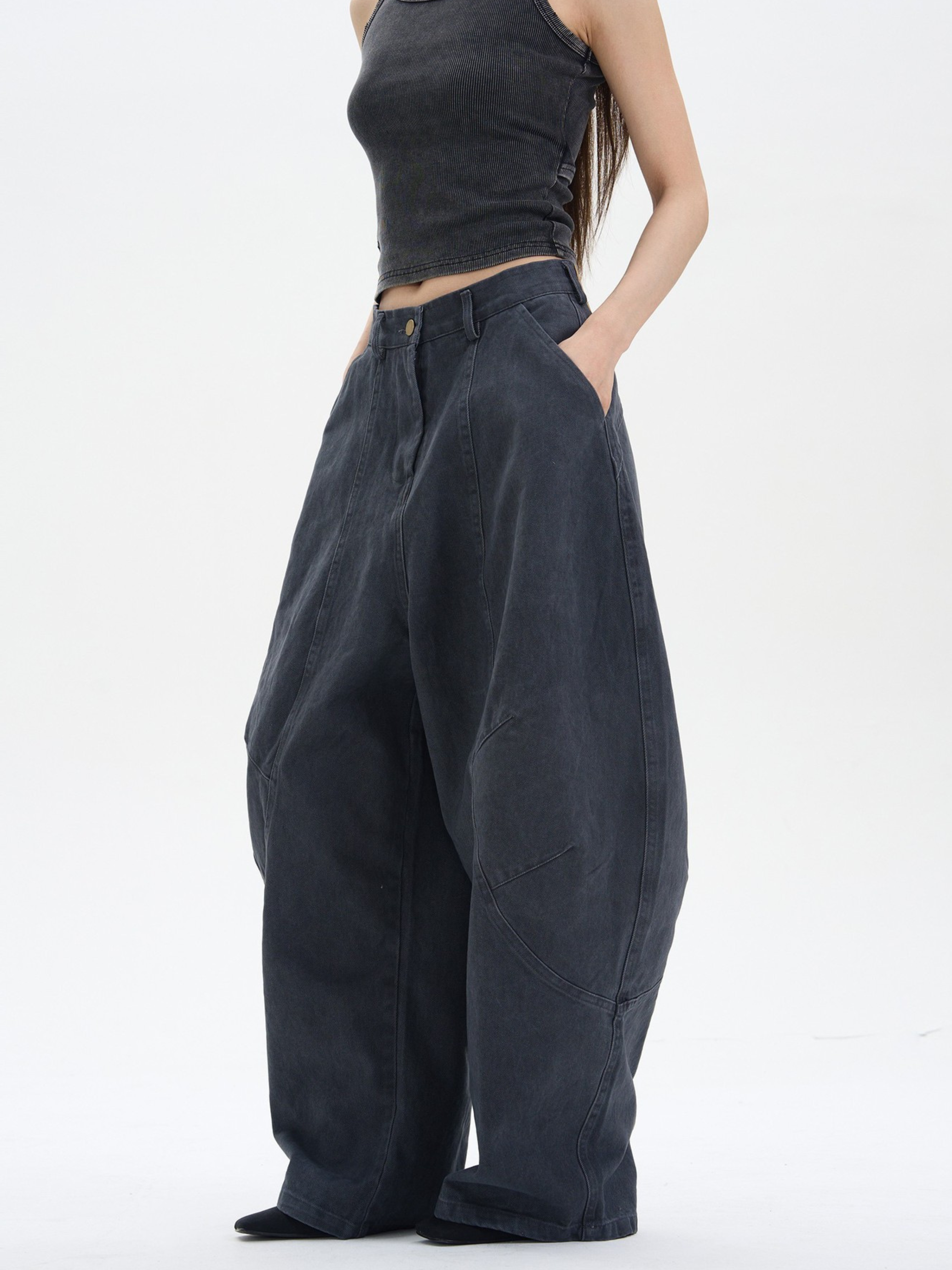EagleSet - Unisex Loose-Fit Curved-Cut Utility Pants GONGGAR SPORTS