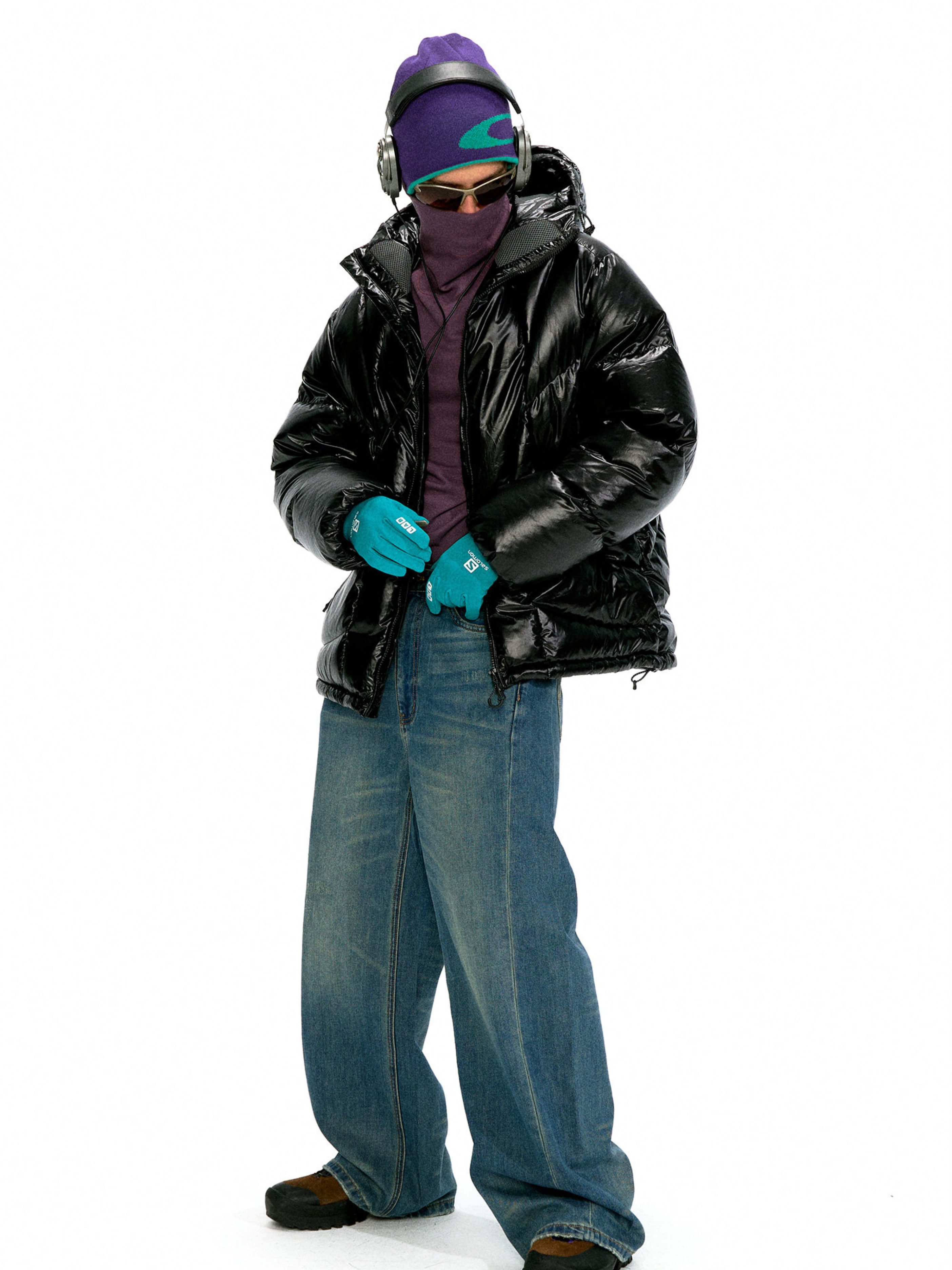 CampClip - Men's 90% White Duck Down Detachable Goggle Mask Jacket