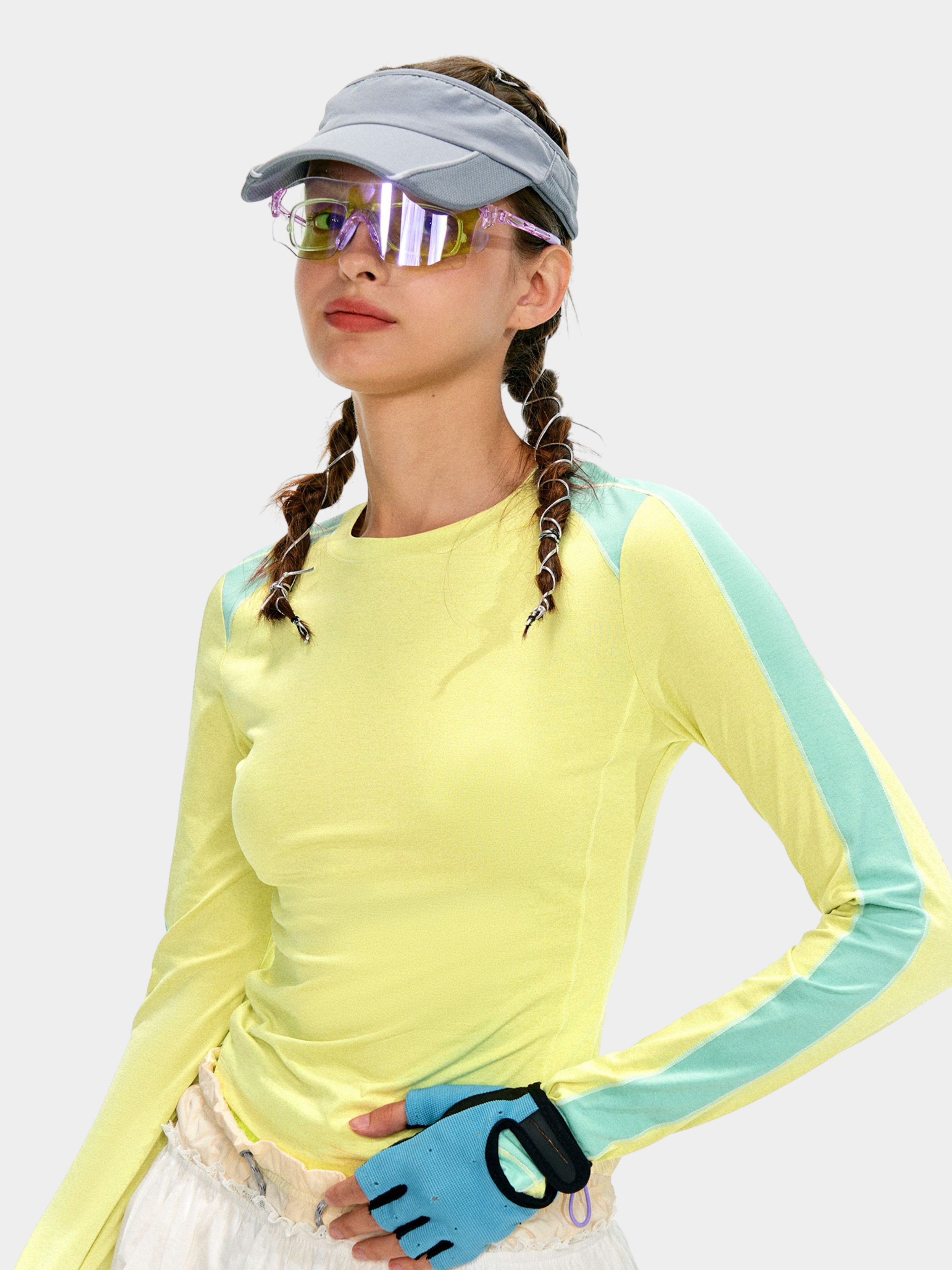 Moonfire - Moisture-Wicking Colorblock Fitted Base Layer Top