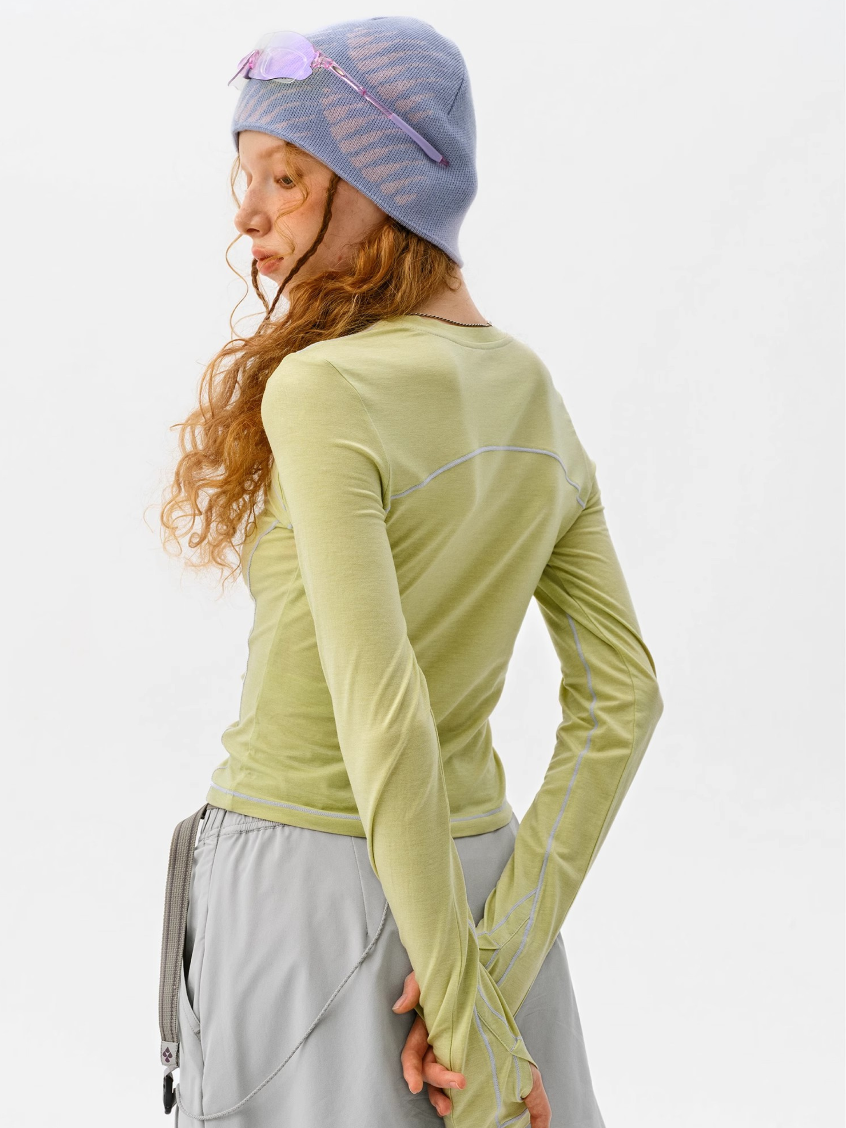 Cragnest - Women's 5A Antibacterial Wool Blend Ruched Quick-Dry T-Shirt