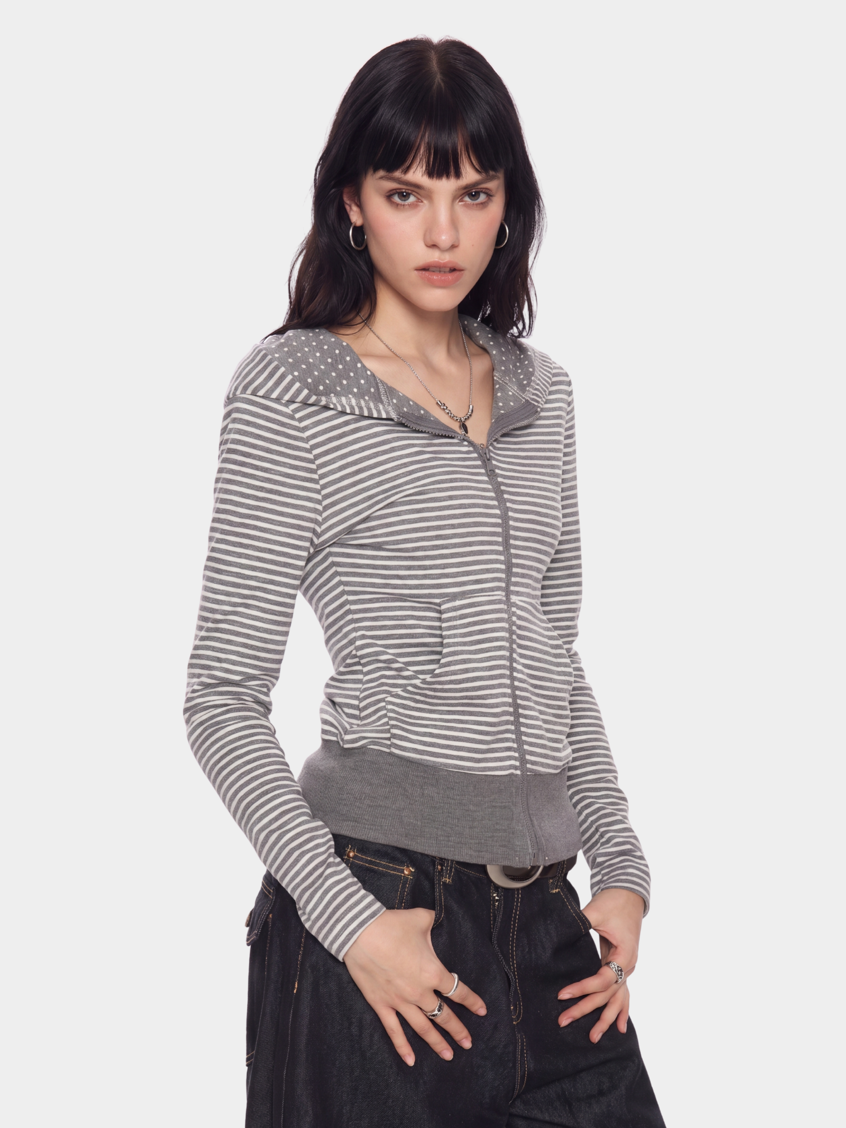 FlipStripe - Women's Reversible Stripe & Spot Print Jacket