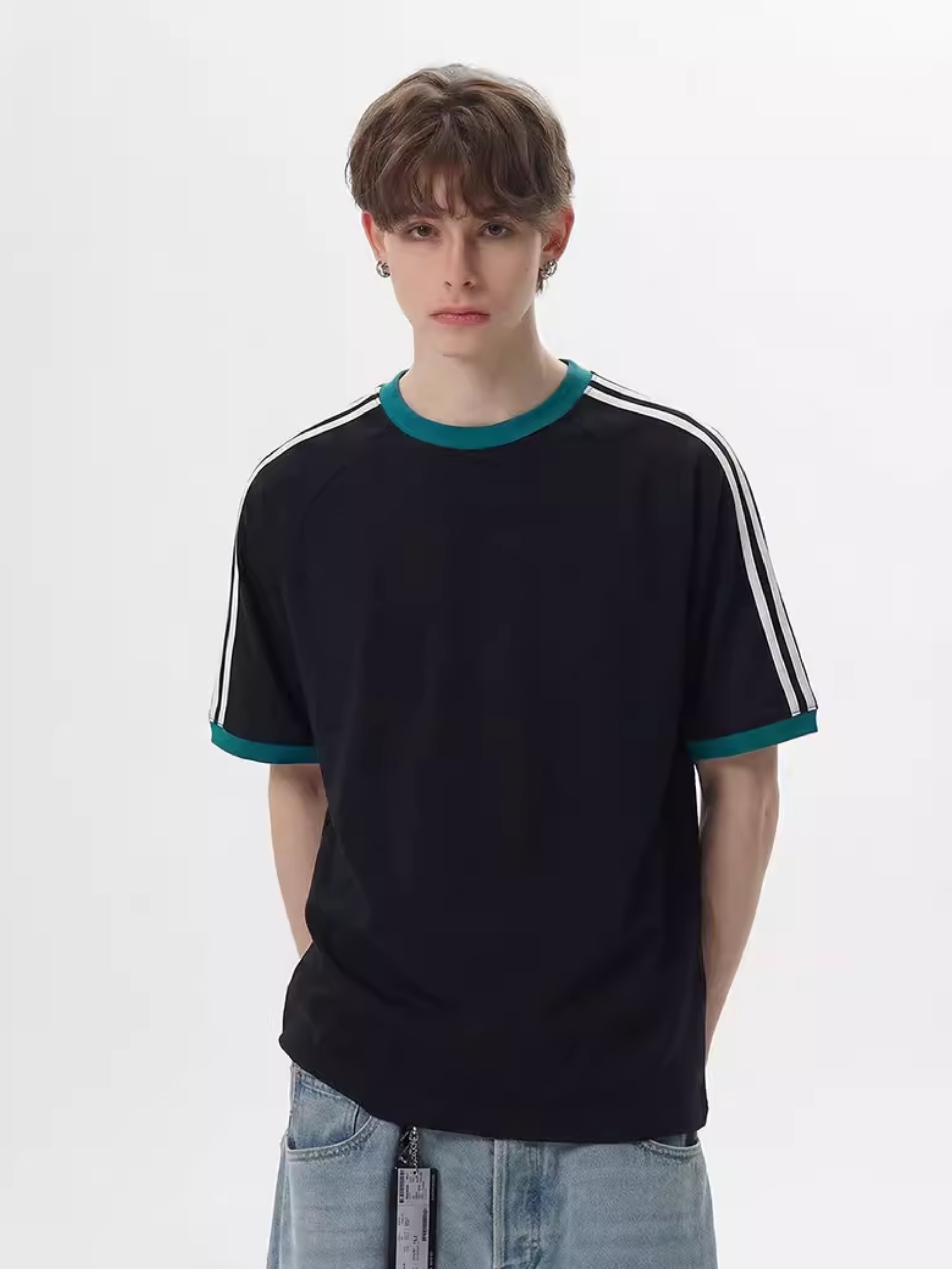 Dusttrail - Unisex Colorblock Cooling Striped Quick-Dry T-Shirt