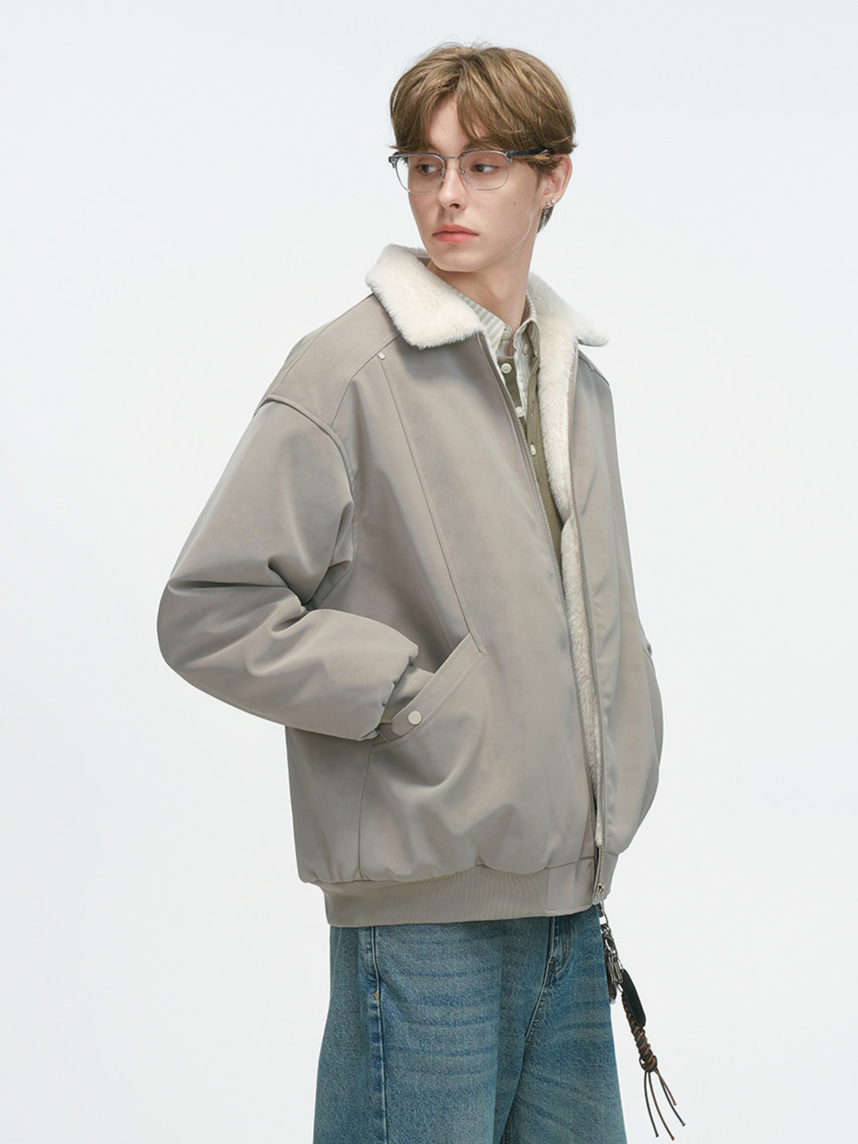 Ironpath - Men's Shearling-Lined PU Leather Insulated Jacket