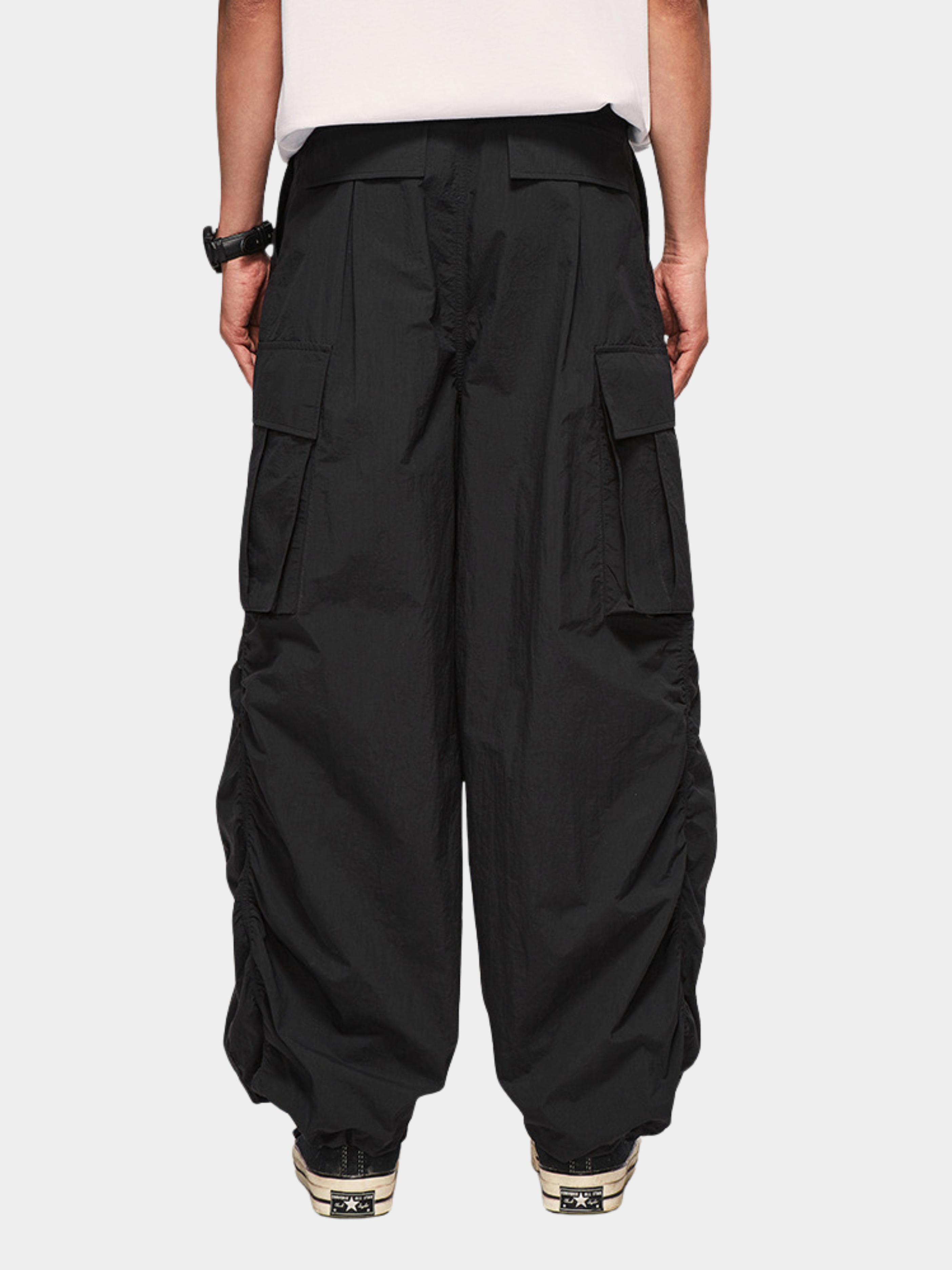 FireChair - Unisex Plaid Loose-Fit Utility Wide-Leg Pants