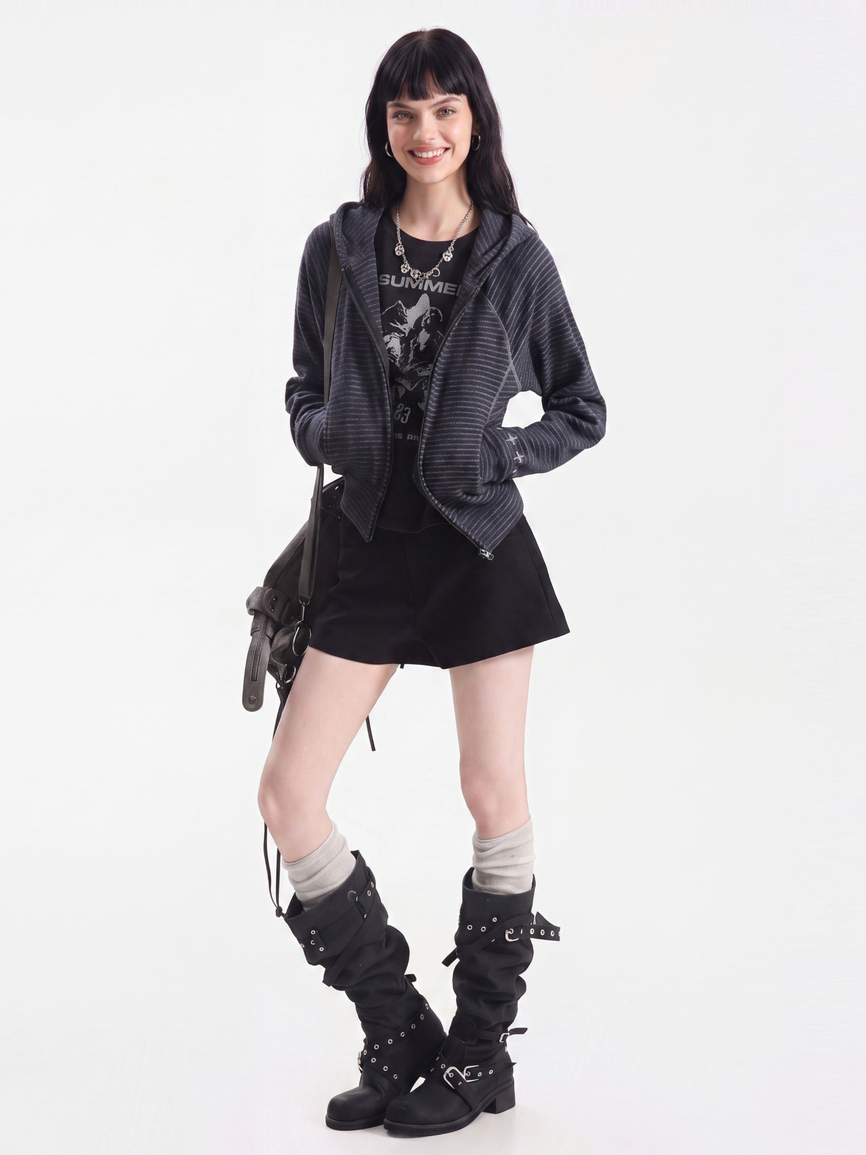 HushLine - Women's Striped Soft Zip-Up Jacket