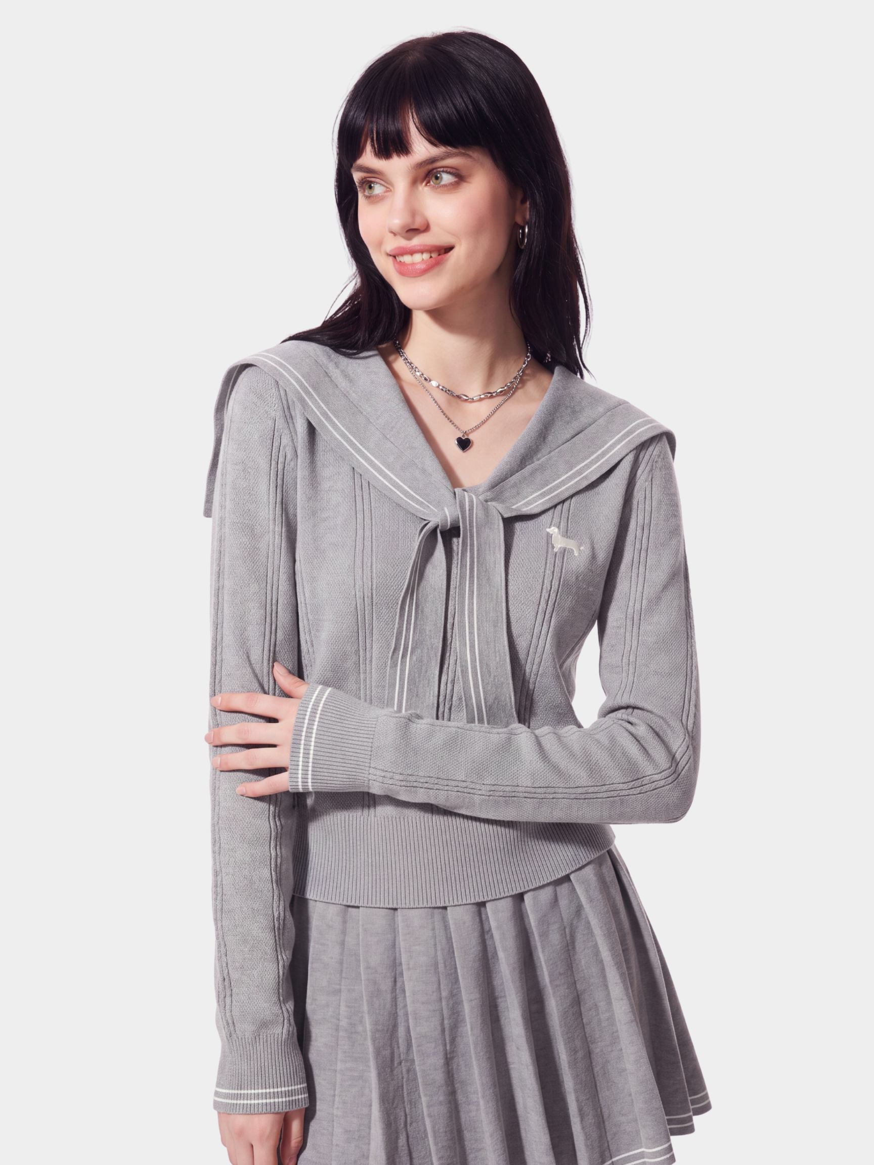 KnitDrift - Women's Embroidered Knit Two-Piece Set