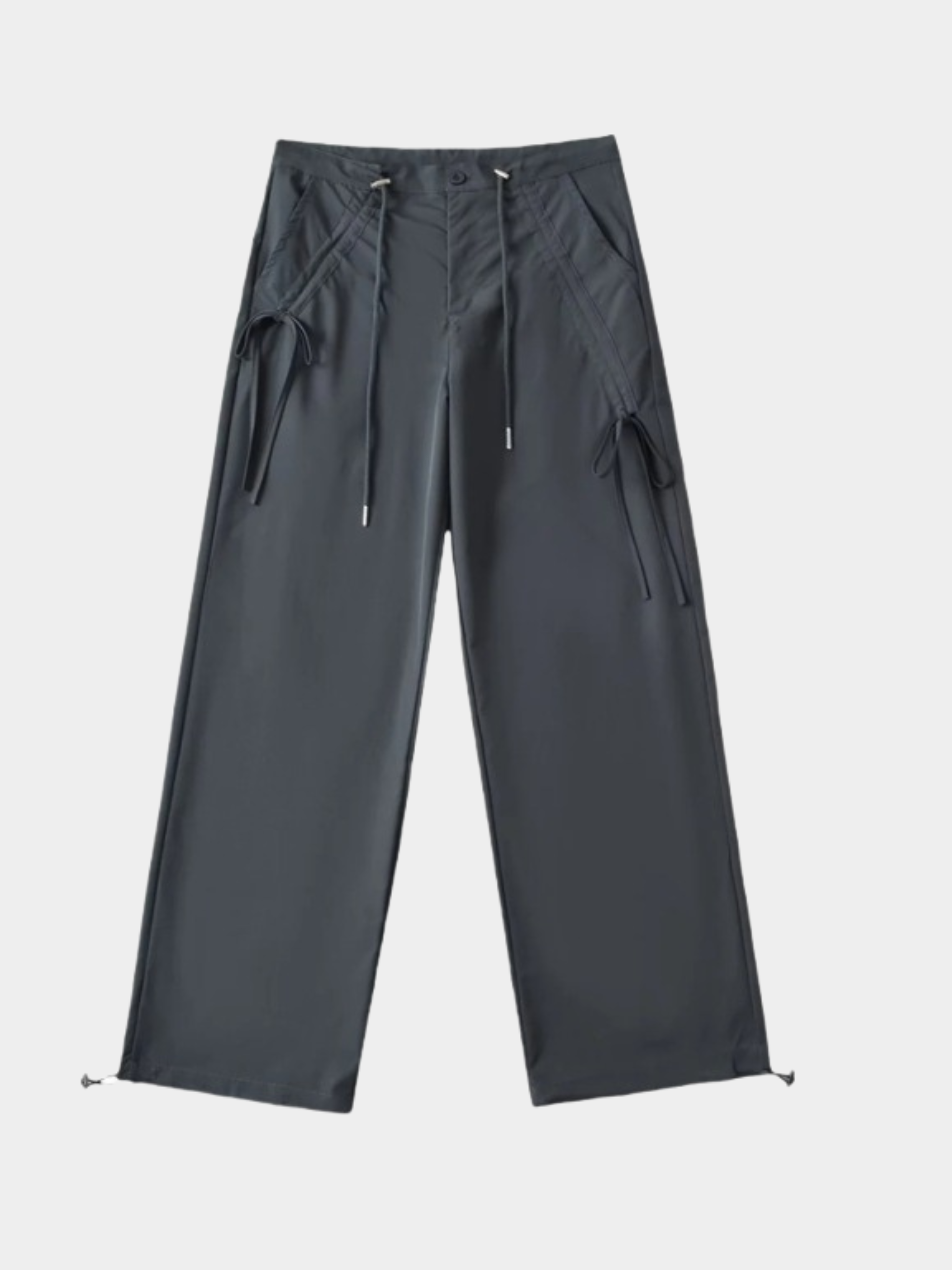 ThornPath - Women's Drawstring Tie Double-Pocket Loose-Fit Pants