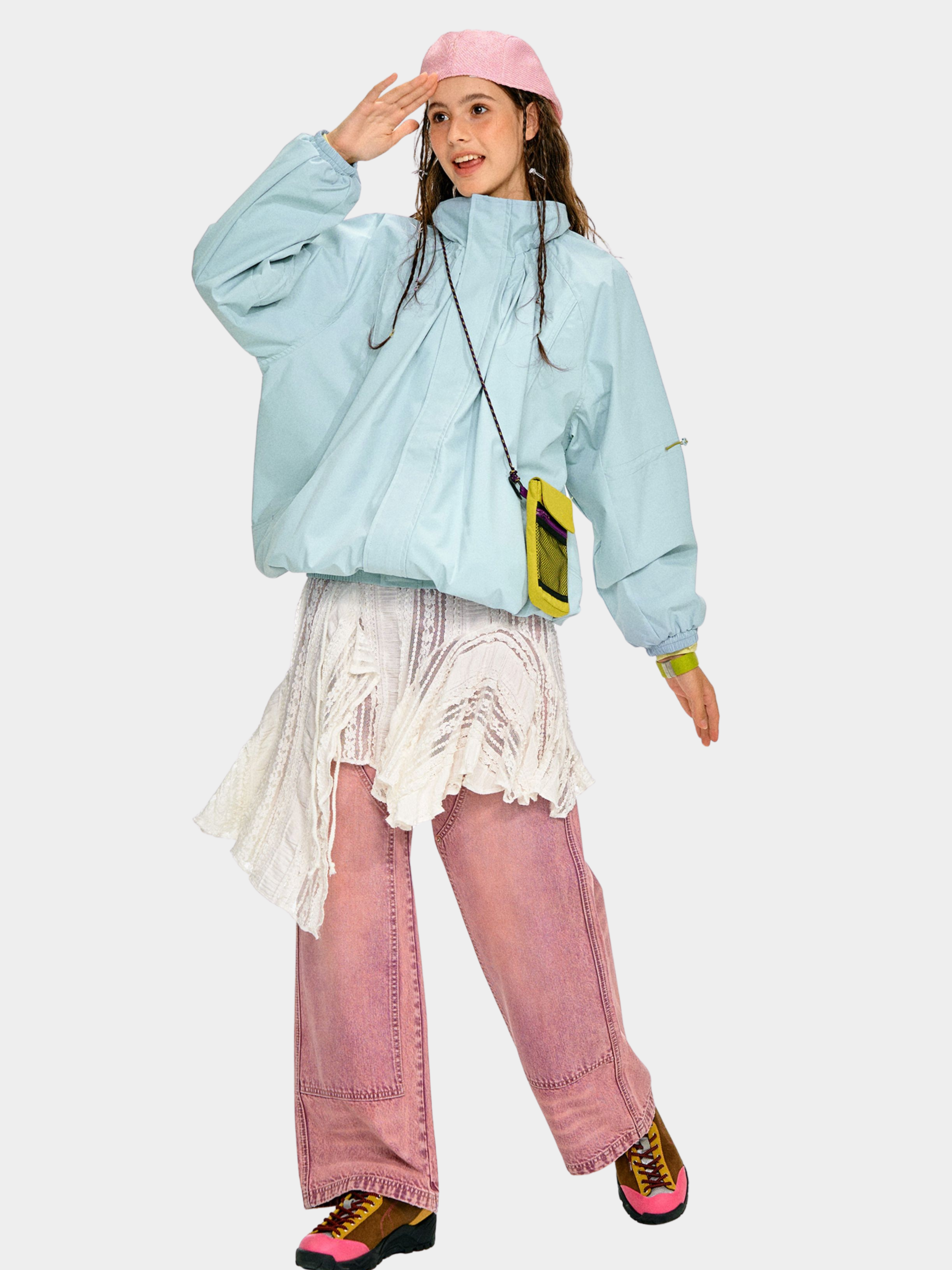 ShadowMode - Women's C6 Water-Repellent Bubble Collar Ruched Jacket