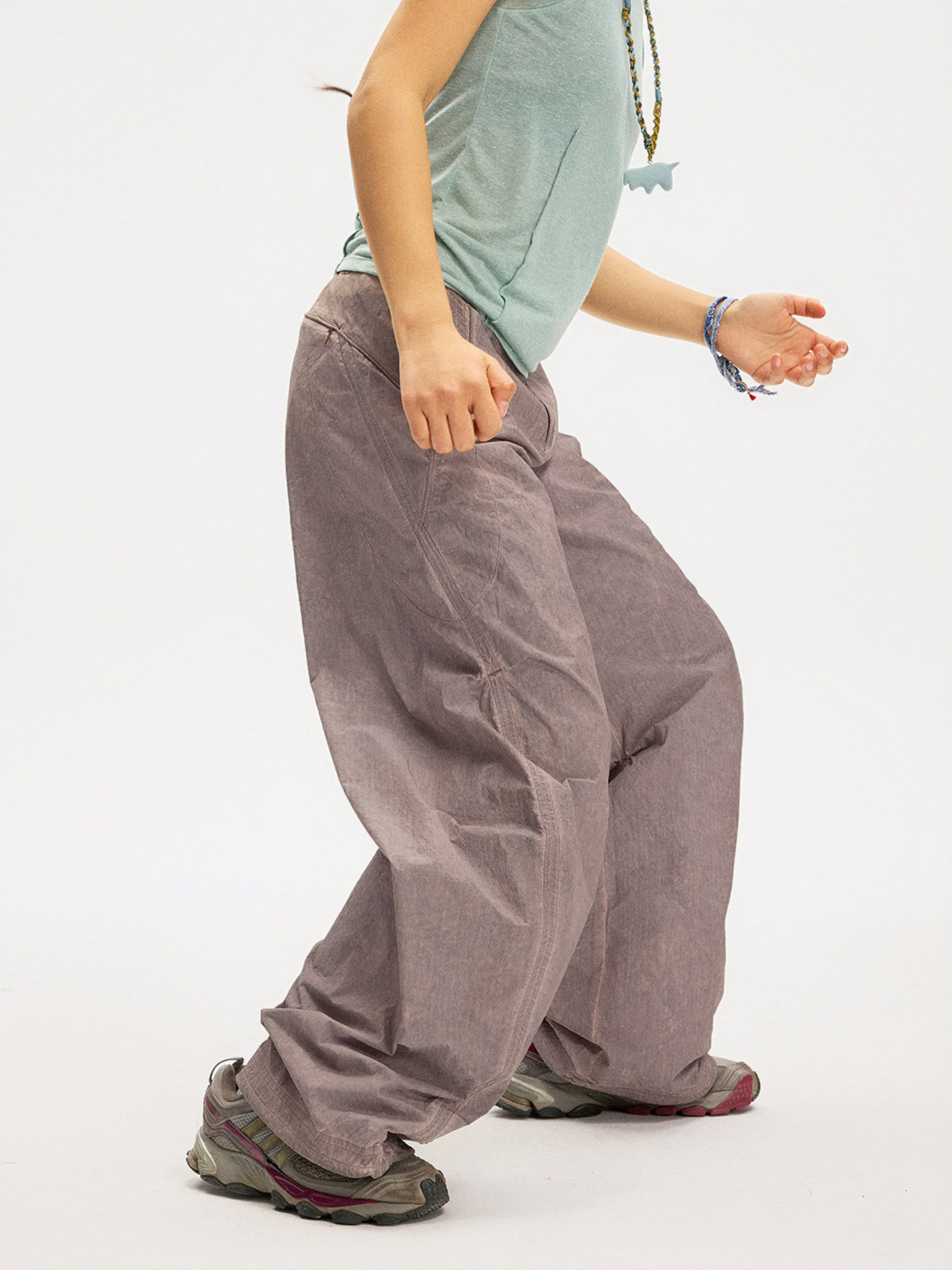 KitSway - Women's UPF 50+ Vintage Wash Curved-Leg Pants