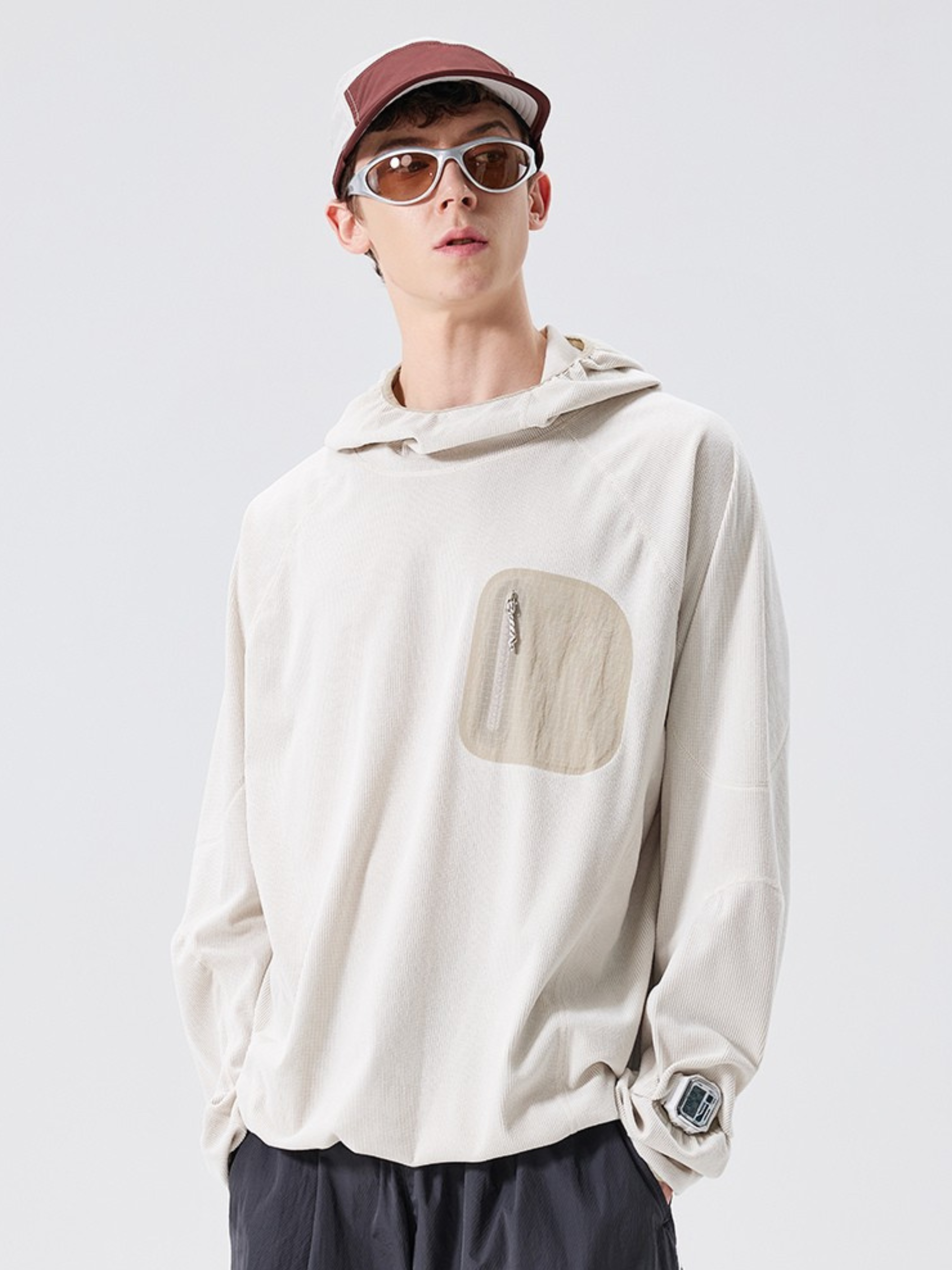 Crag - Unisex Moisture-Wicking High Neck Hoodie Base Layer