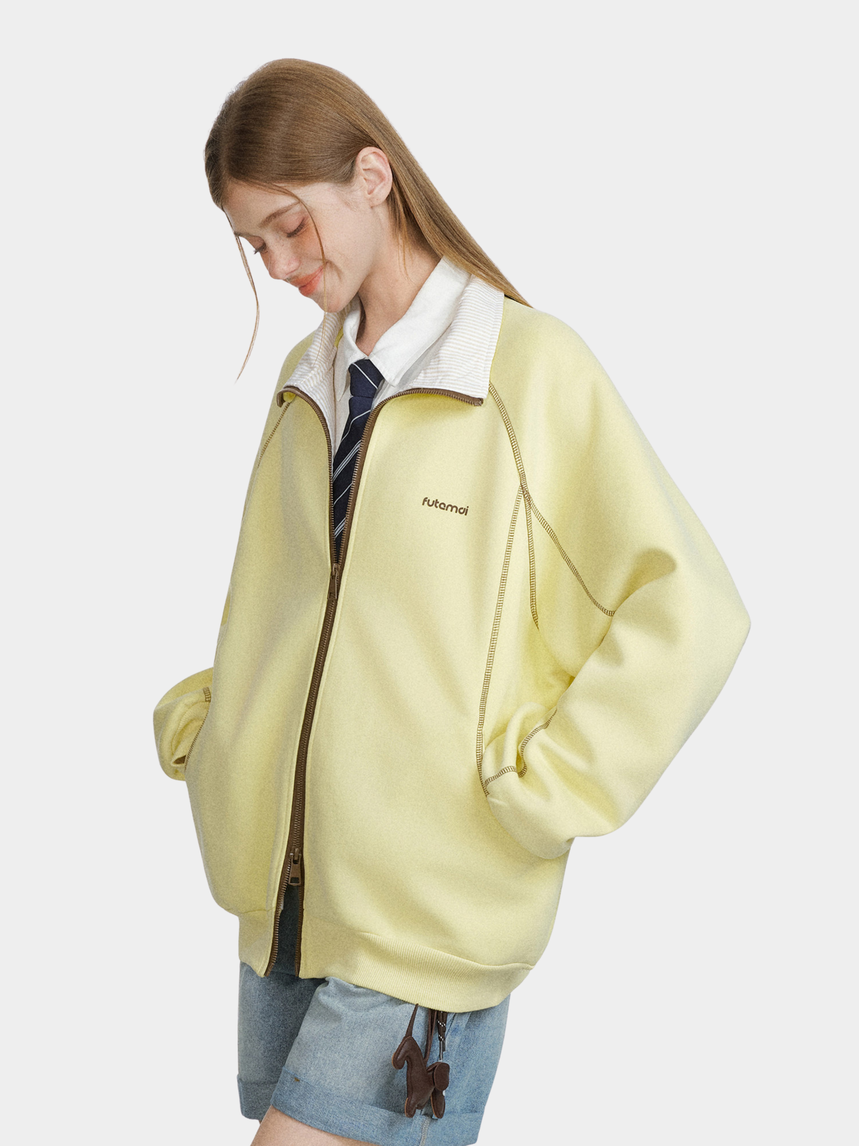 Cragzone - Women's Cotton-Blend Zip-Up Stand-Collar Jacket –