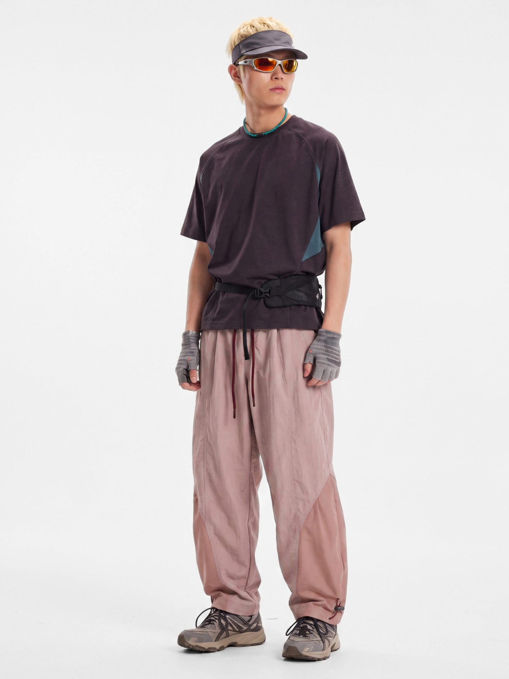 TieRidge - Unisex Lightweight Breathable Contrast-Stitch Paratrooper Pants