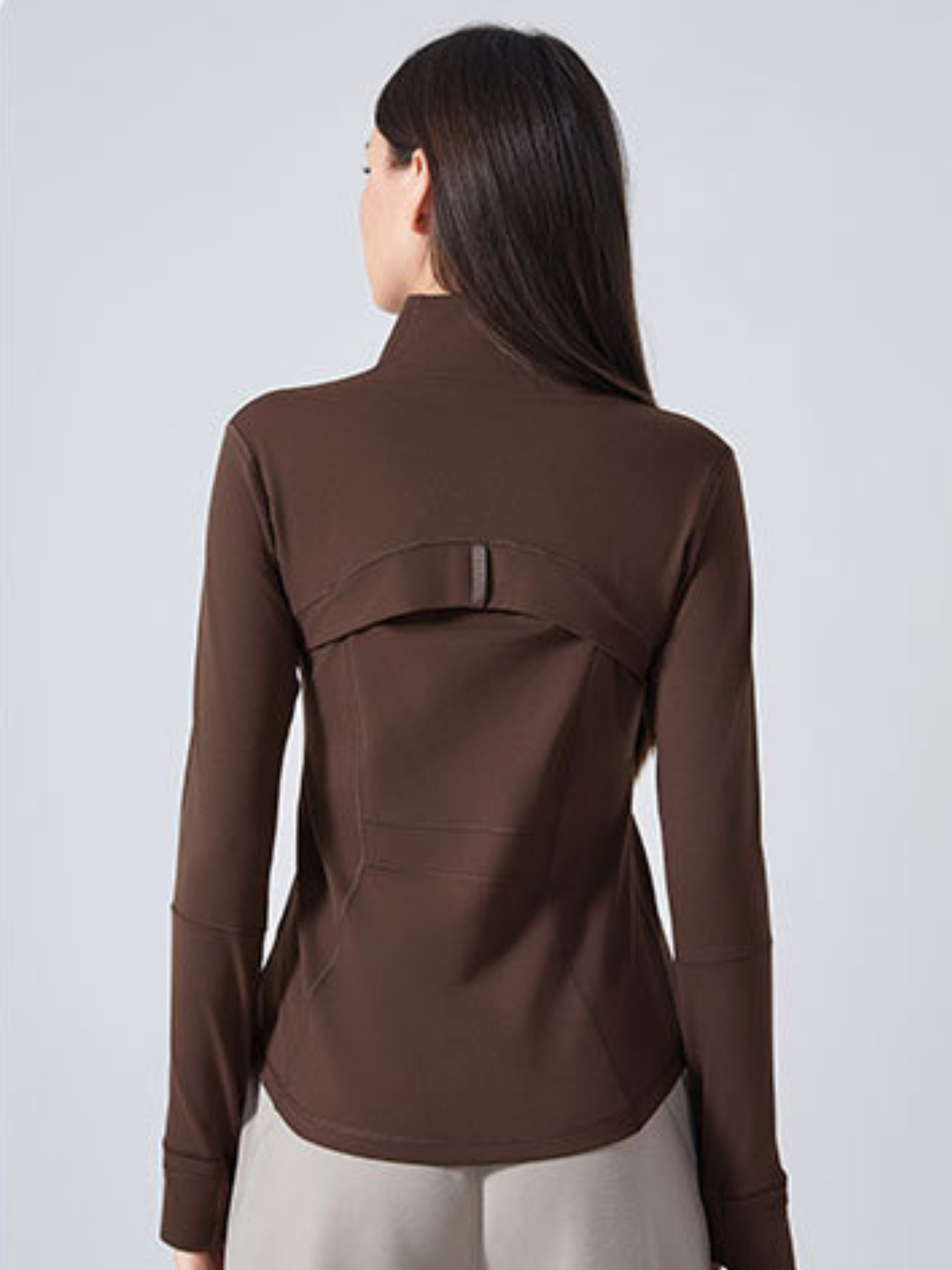 MesaPeak - Women's Fleece-Lined Slim-Fit Yoga Jacket with Thumbholes GONGGAR SPORTS