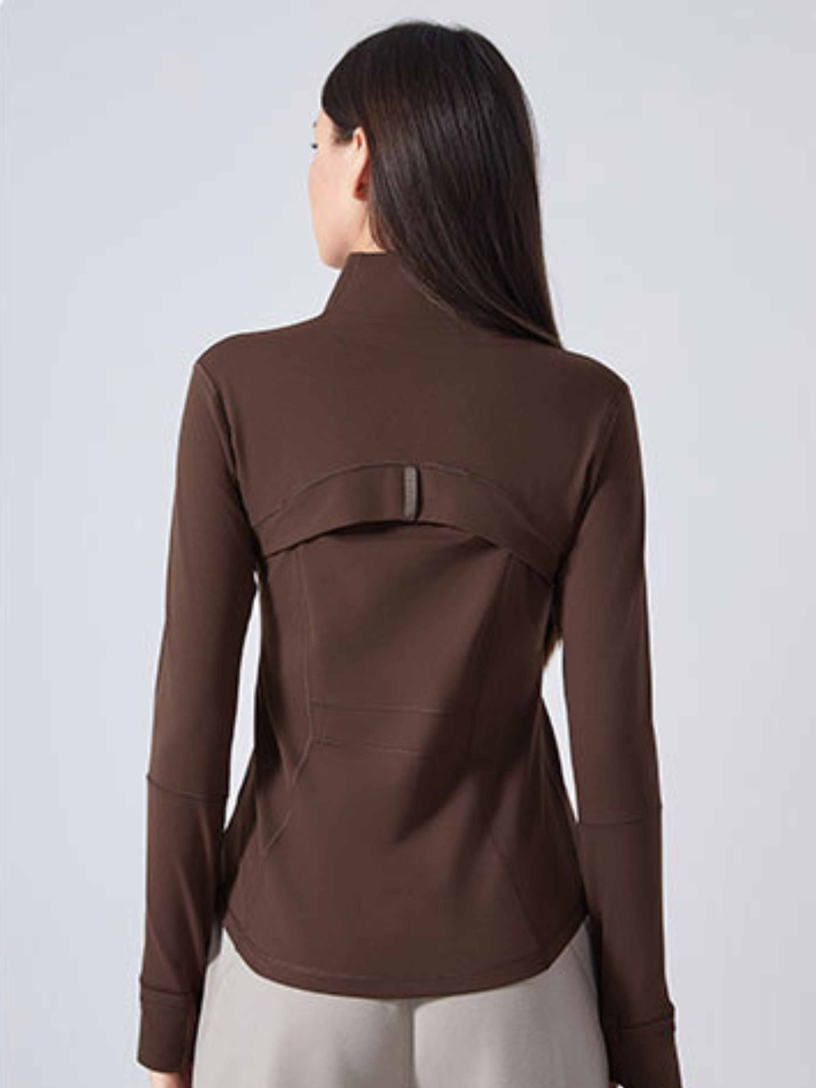 MesaPeak - Women's Fleece-Lined Slim-Fit Yoga Jacket with Thumbholes GONGGAR SPORTS