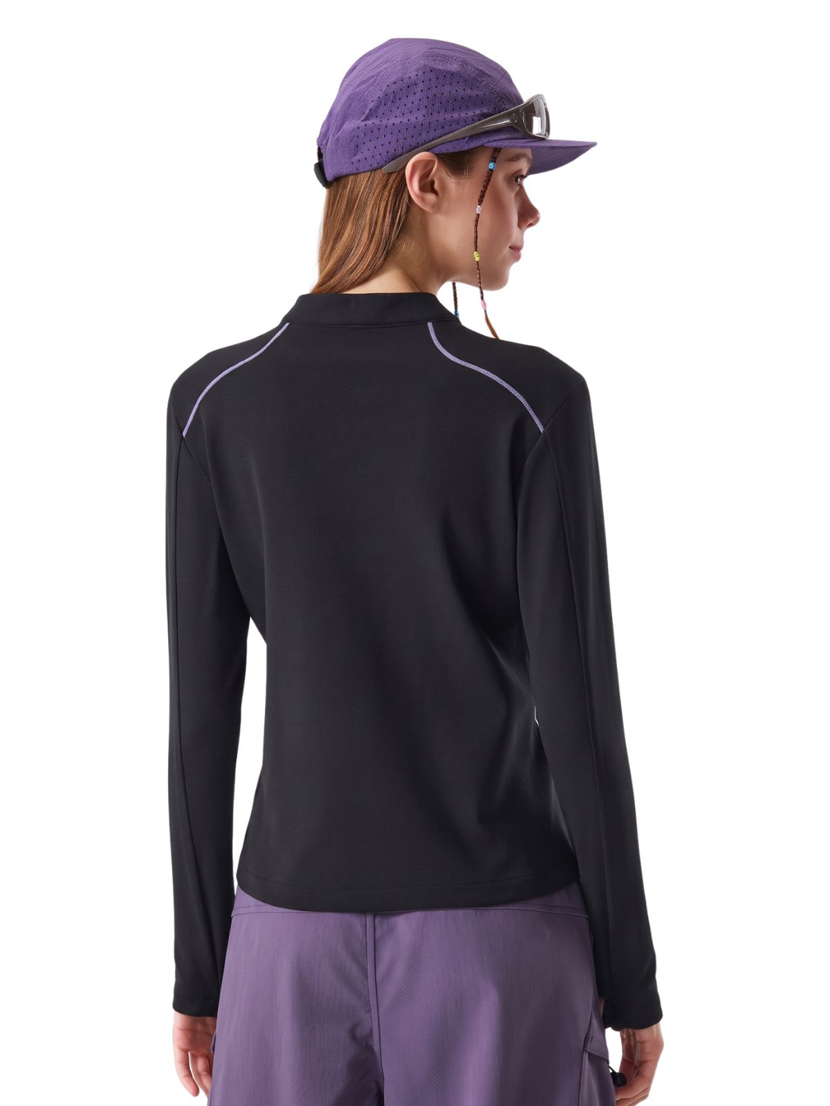 HawkTract - Women's UPF 50+ Antibacterial Quick-Dry Half-Zip T-Shirt