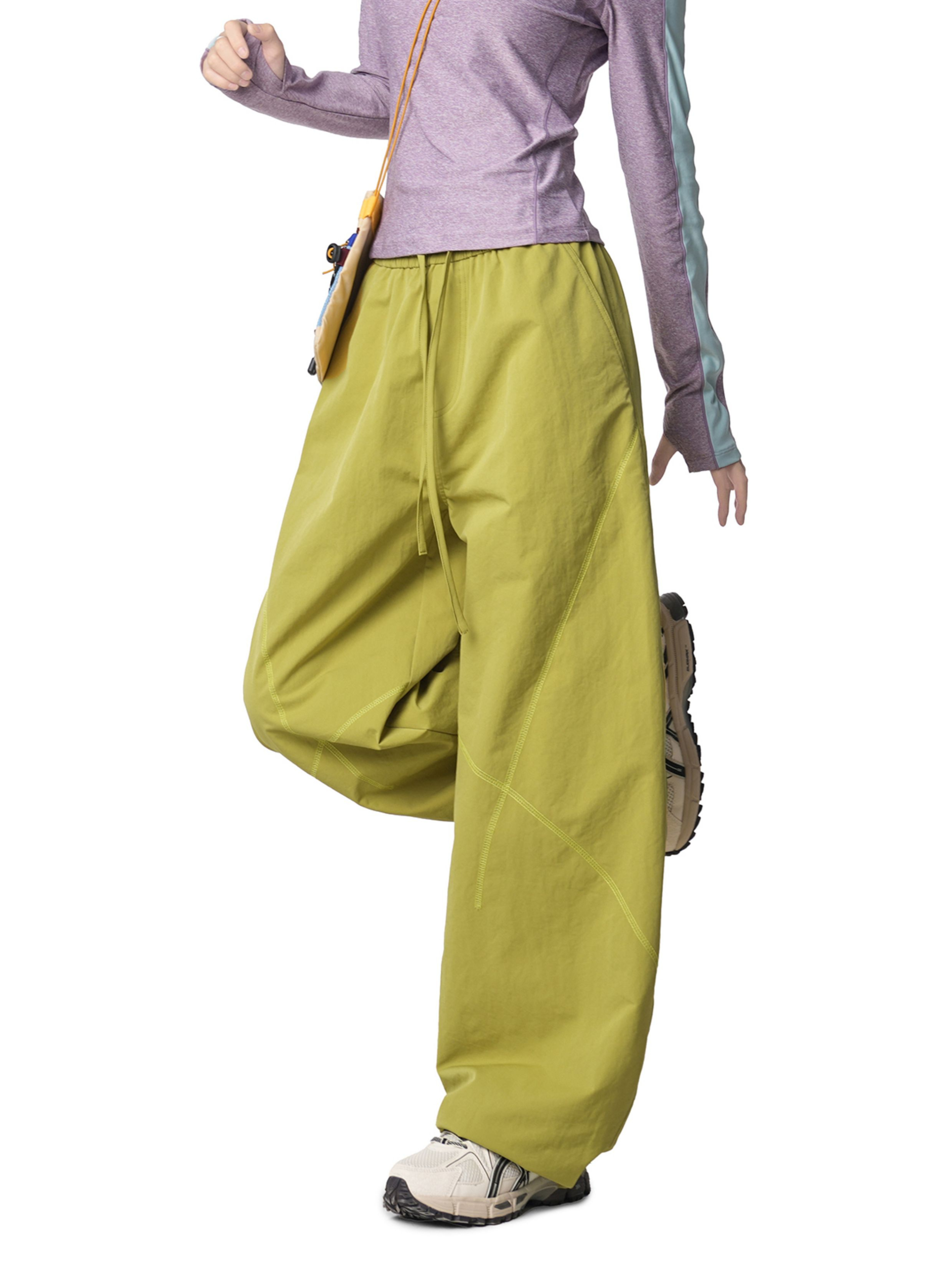 FrostDash - Unisex Loose Colorblock Hasso Stitch Pants