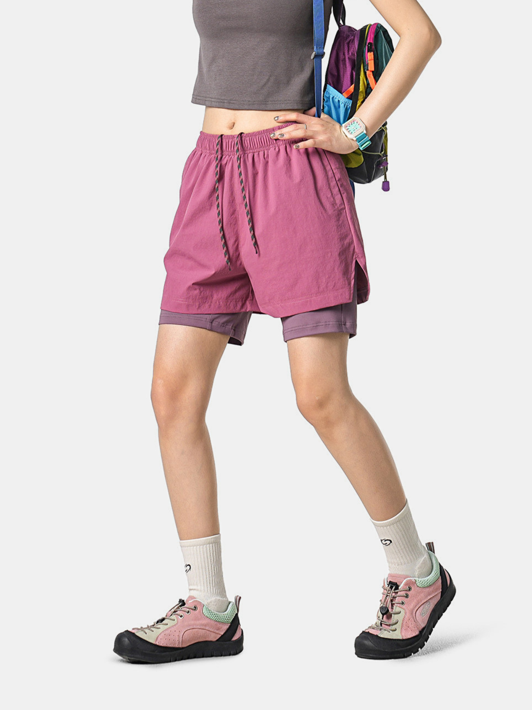 StillBay - Unisex 2-in-1 Ripstop Lightweight Athletic Shorts