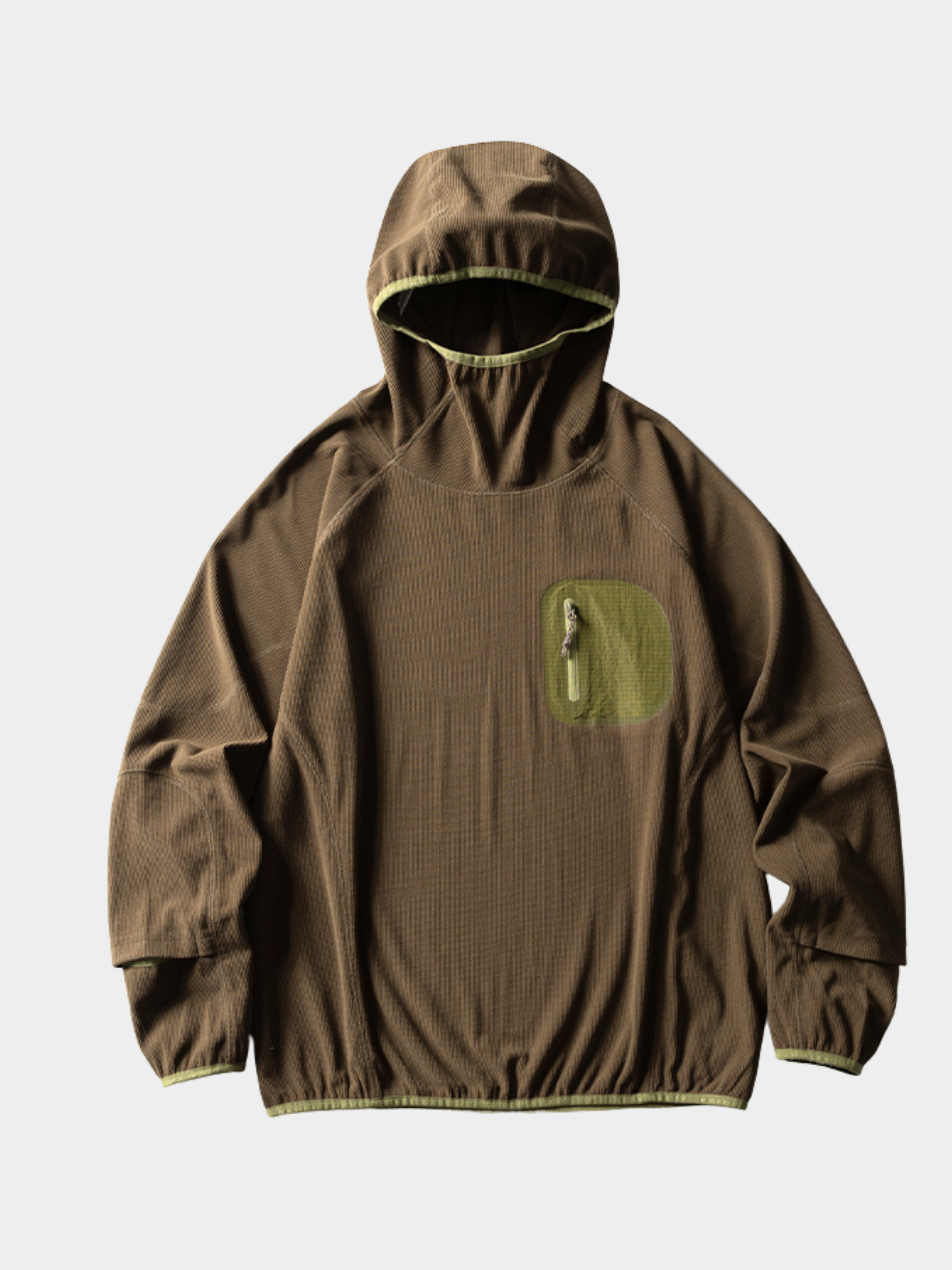 Crag - Unisex Moisture-Wicking High Neck Hoodie Base Layer