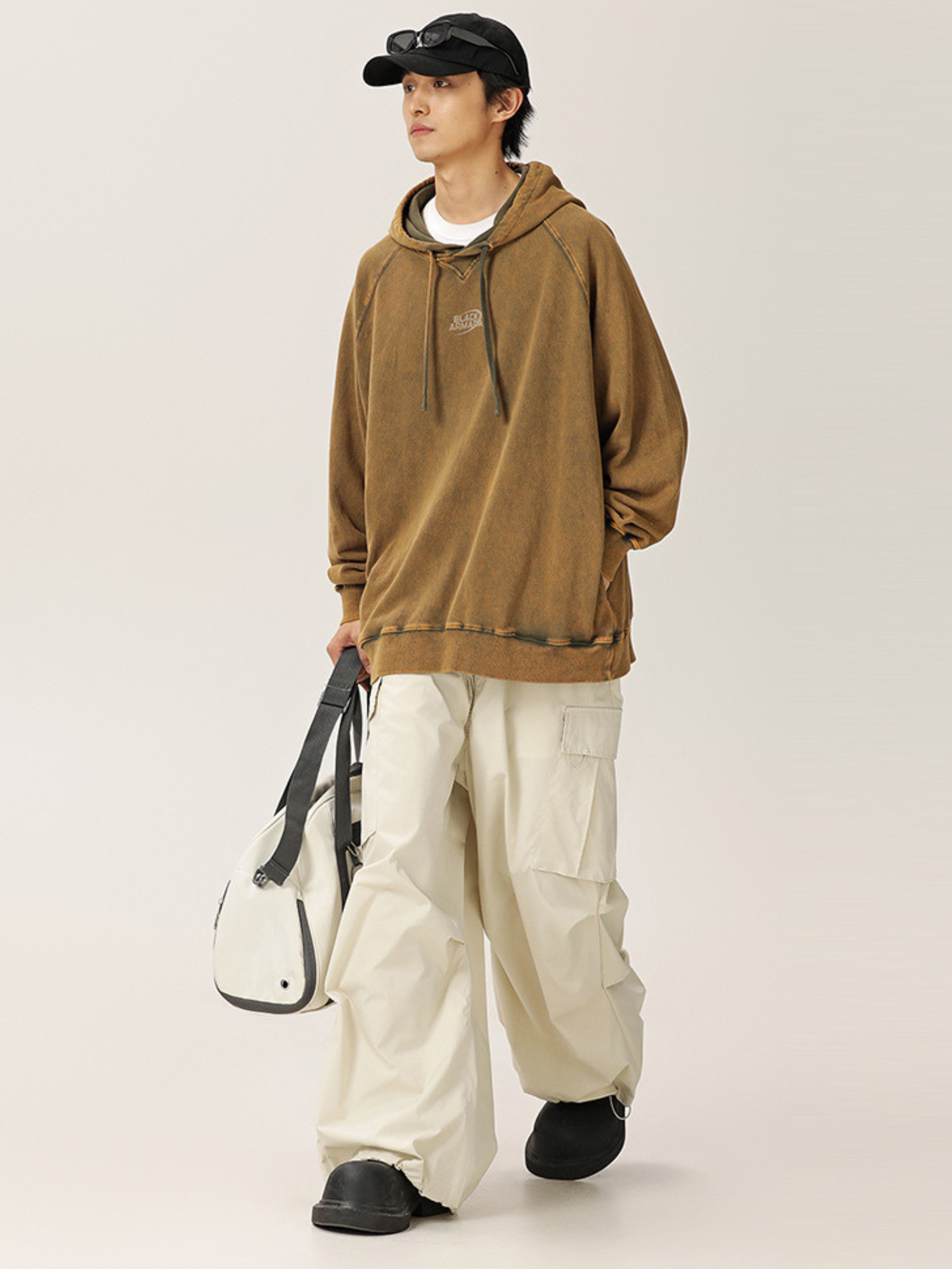 EagleScope - Unisex Retro Utility Embroidered Cargo Pants with Adjustable Hem GONGGAR SPORTS