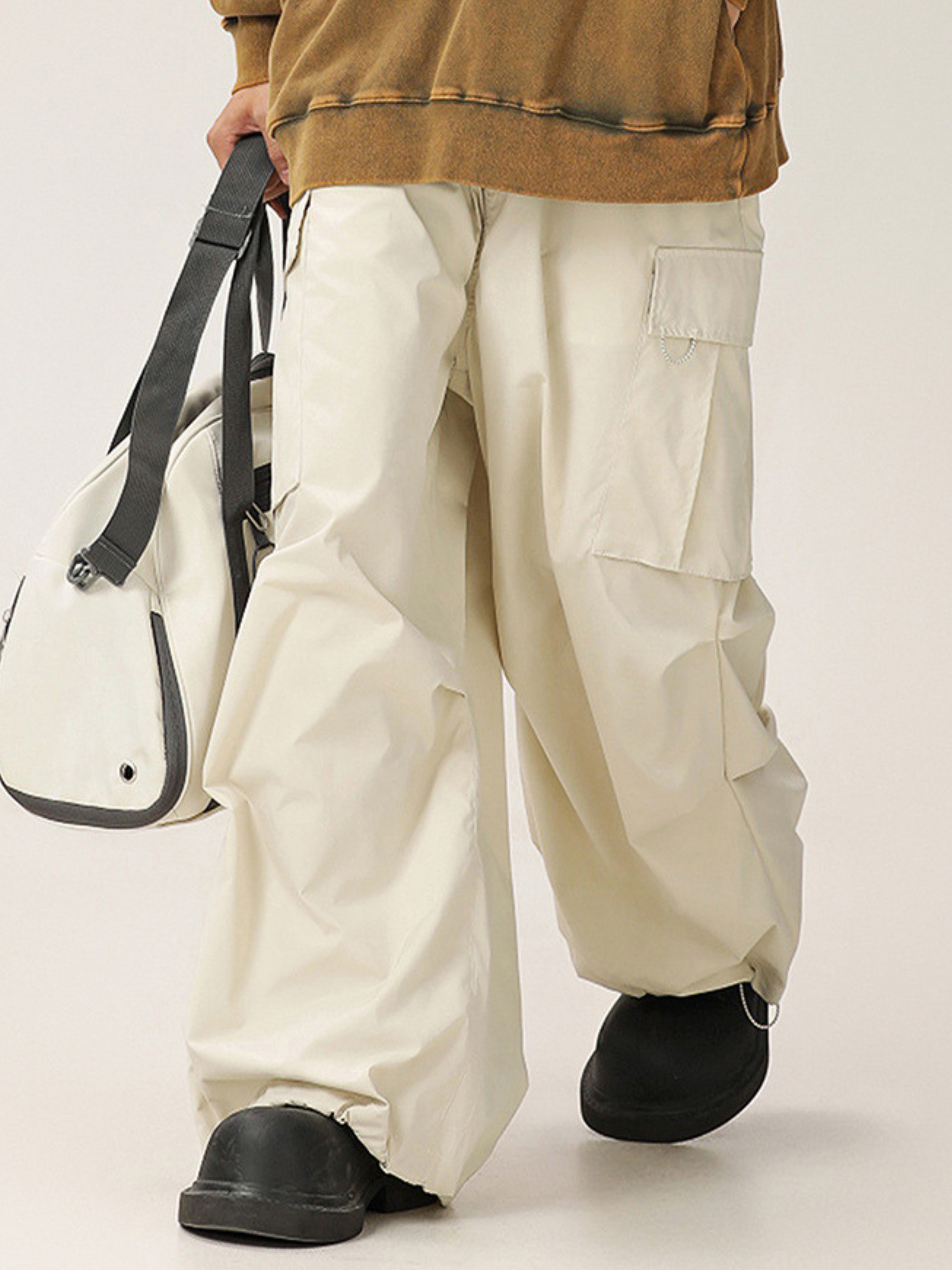 EagleScope - Unisex Retro Utility Embroidered Cargo Pants with Adjustable Hem GONGGAR SPORTS