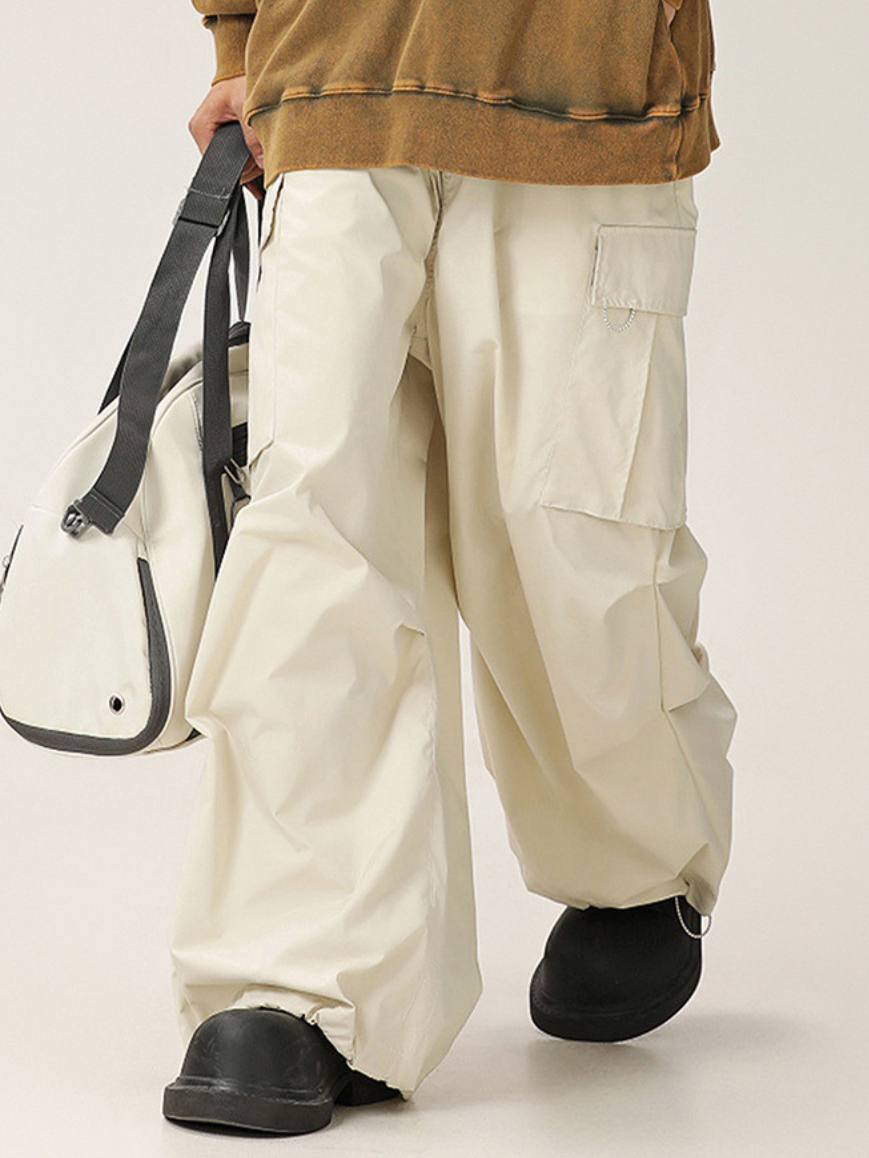 EagleScope - Unisex Retro Utility Embroidered Cargo Pants with Adjustable Hem GONGGAR SPORTS