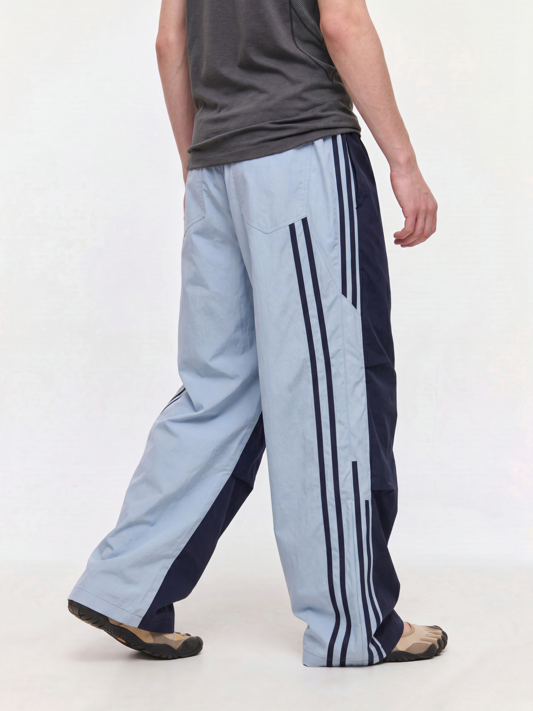 DriftFold - Unisex Water-Repellent Striped Colorblock Wide-Leg Pants