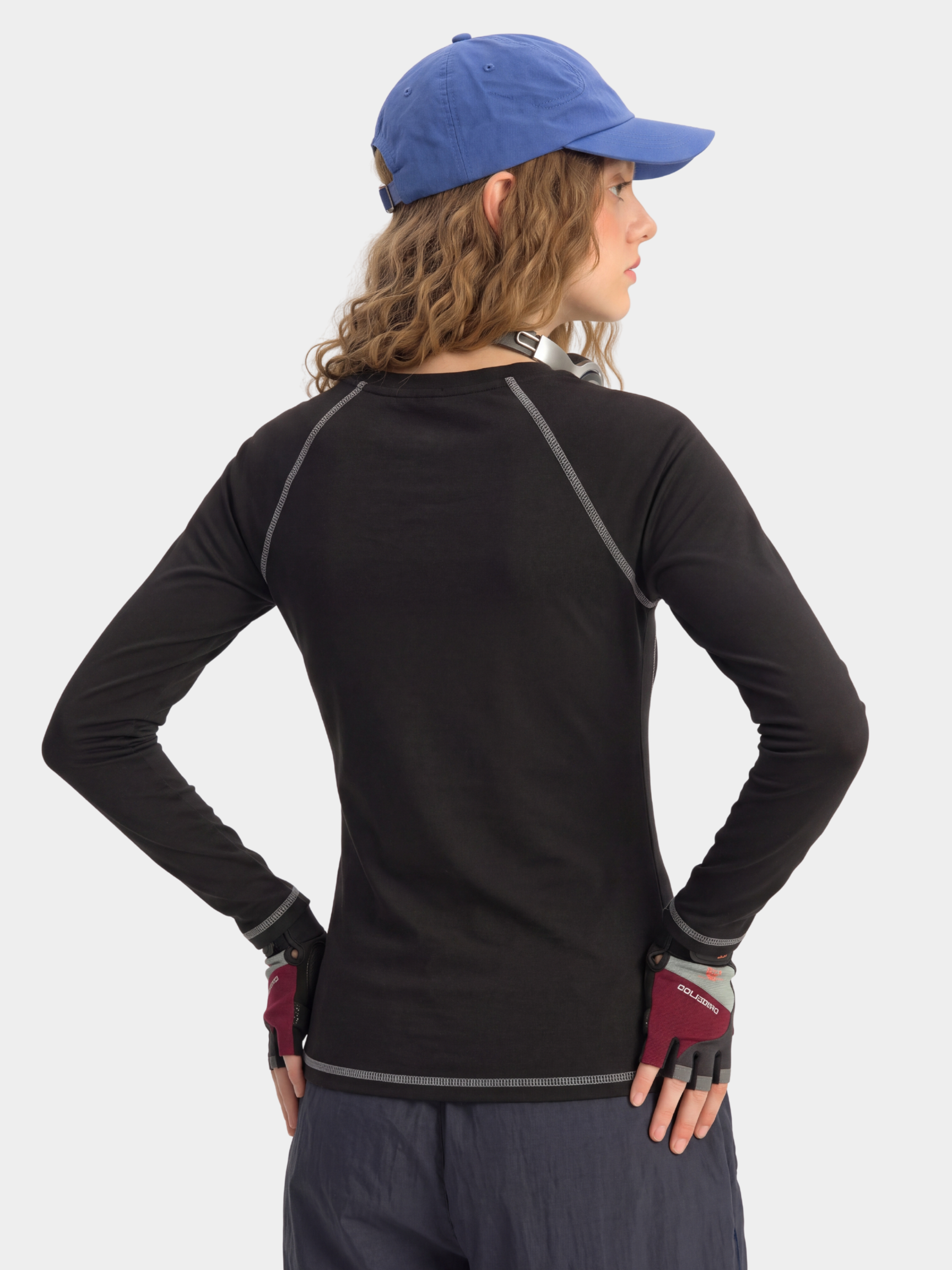 StitchFit - Women's Contrast Stitch Slim Fit Quick-Dry Long Sleeve Top