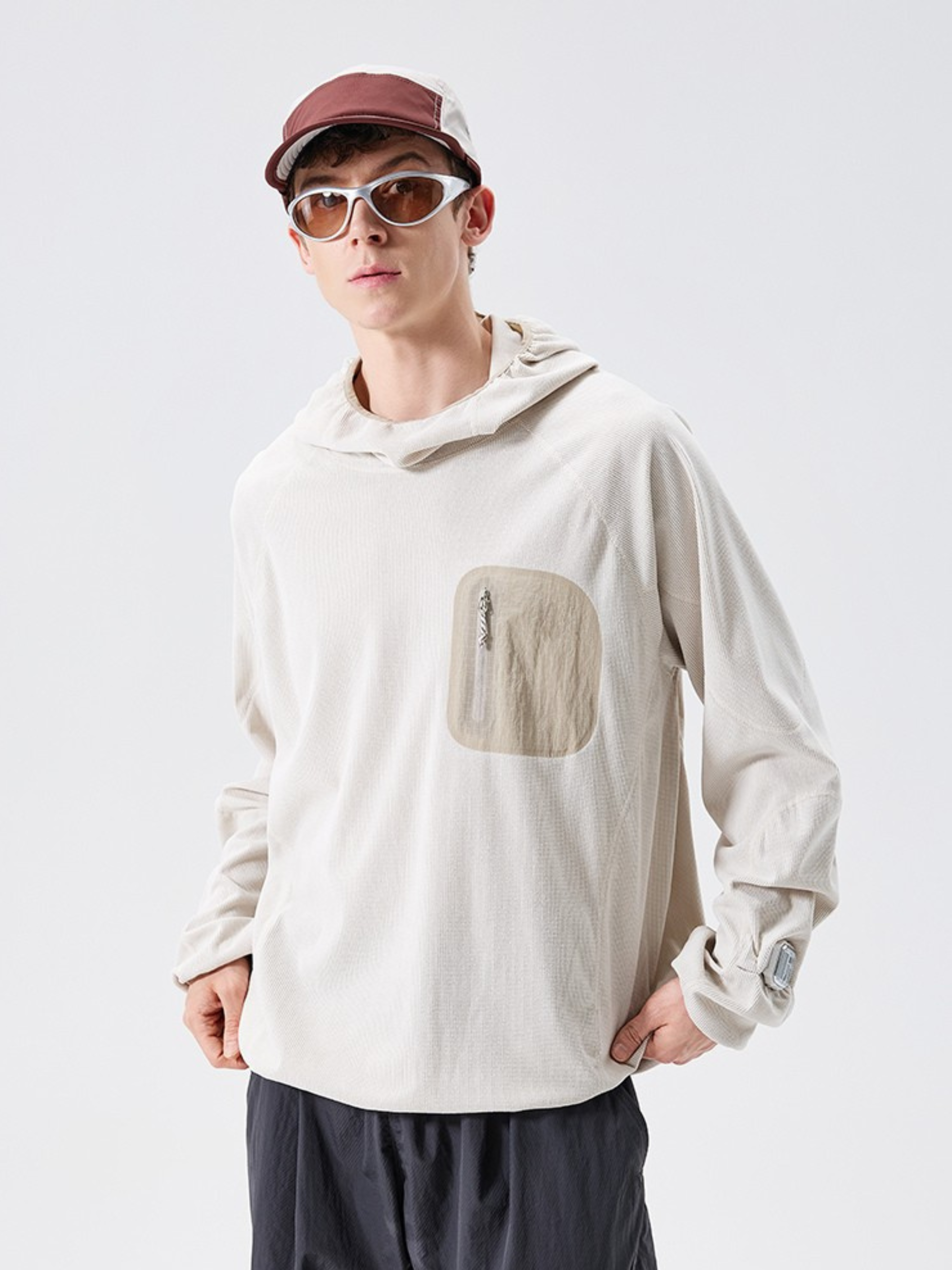 Crag - Unisex Moisture-Wicking High Neck Hoodie Base Layer