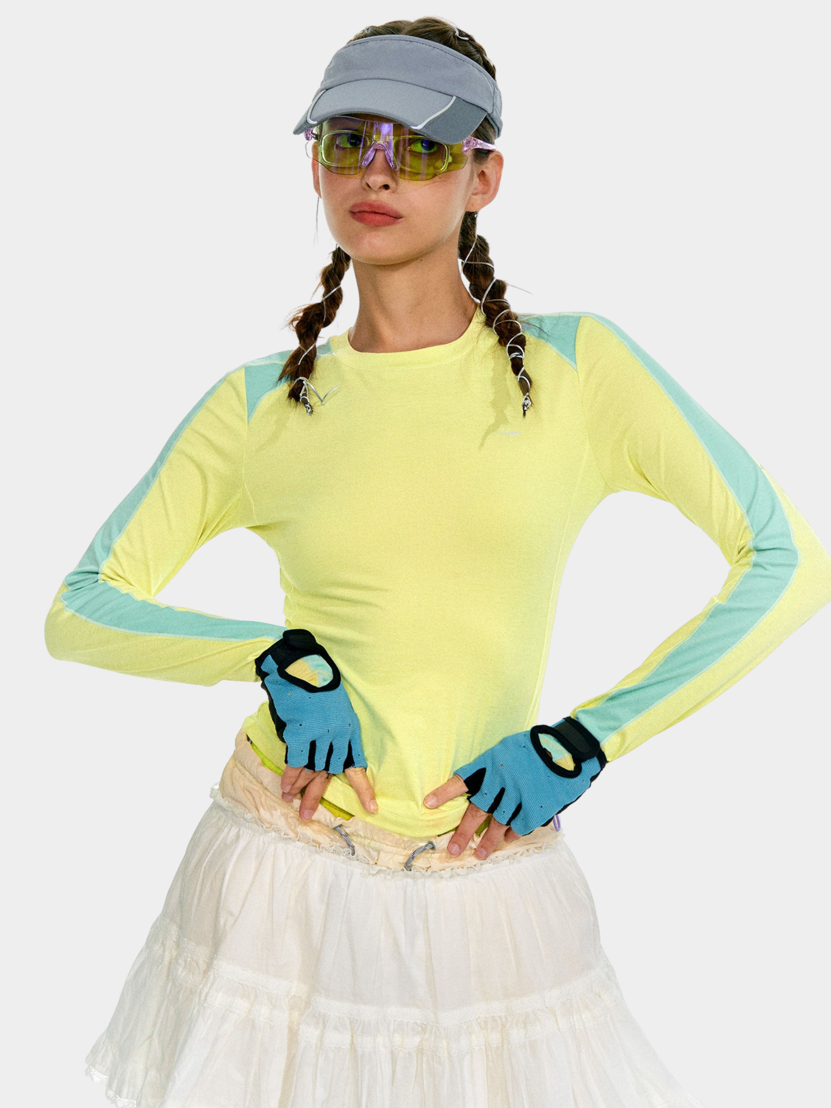 Moonfire - Moisture-Wicking Colorblock Fitted Base Layer Top