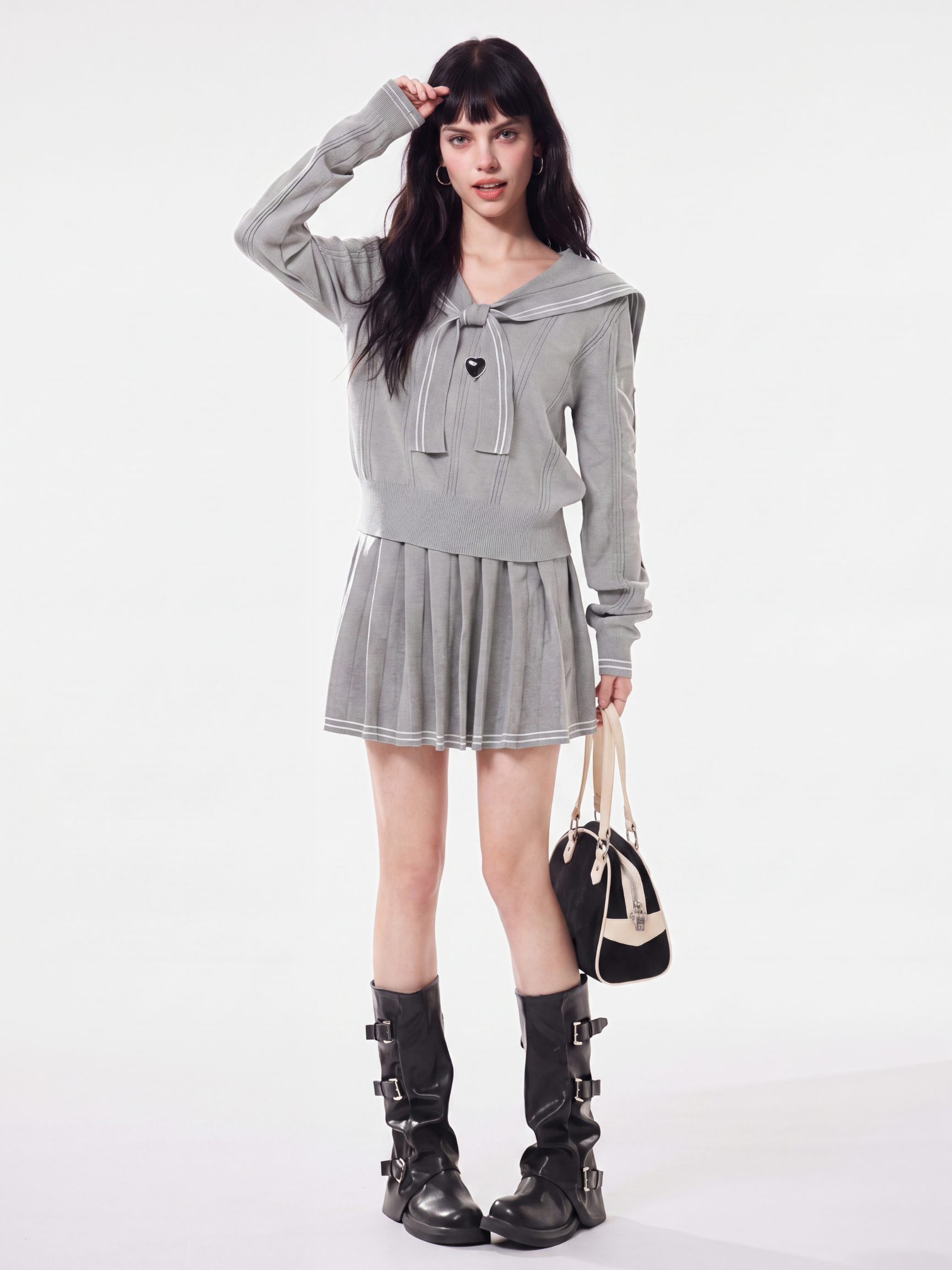KnitDrift - Women's Embroidered Knit Two-Piece Set