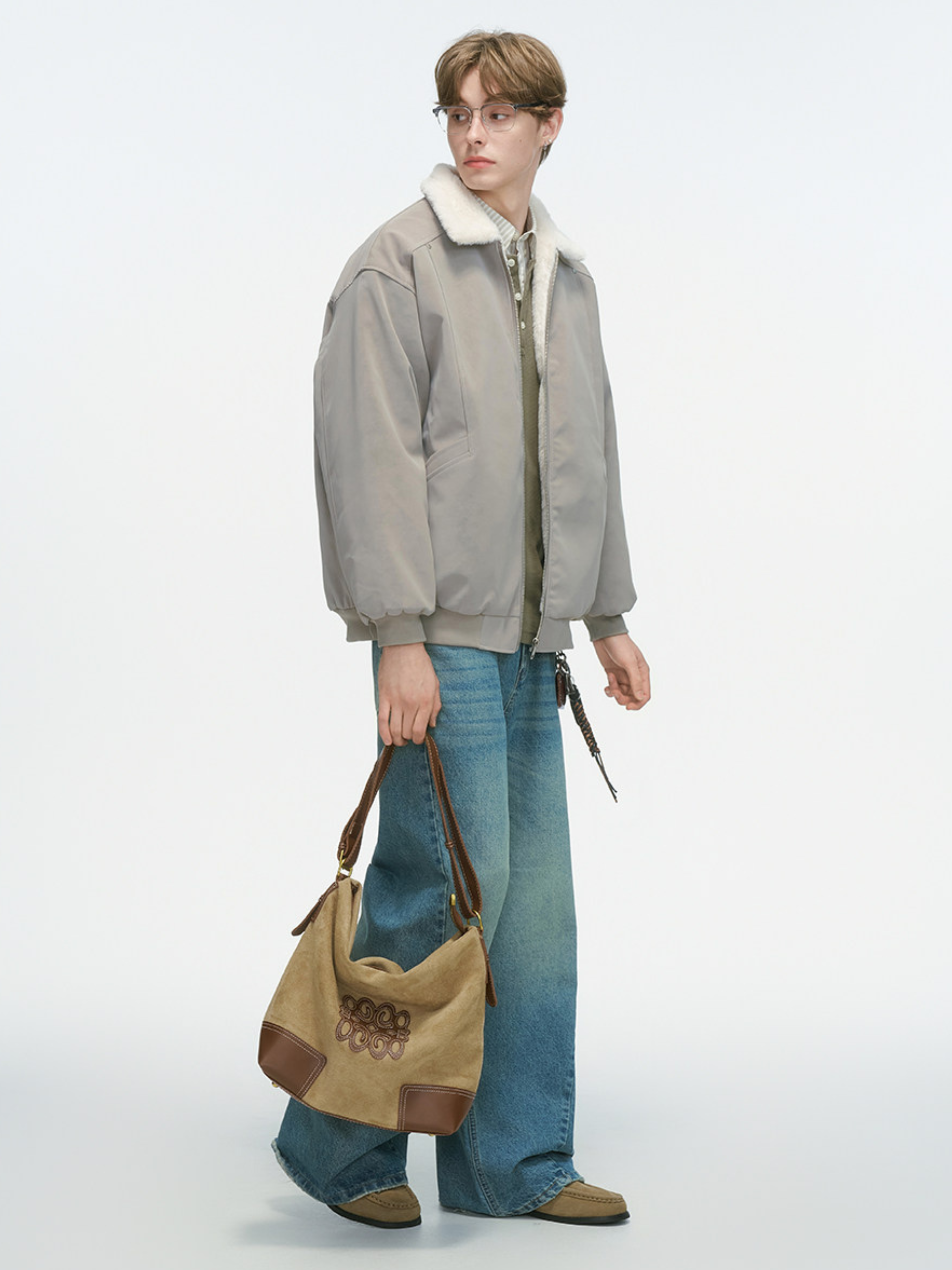 Ironpath - Men's Shearling-Lined PU Leather Insulated Jacket