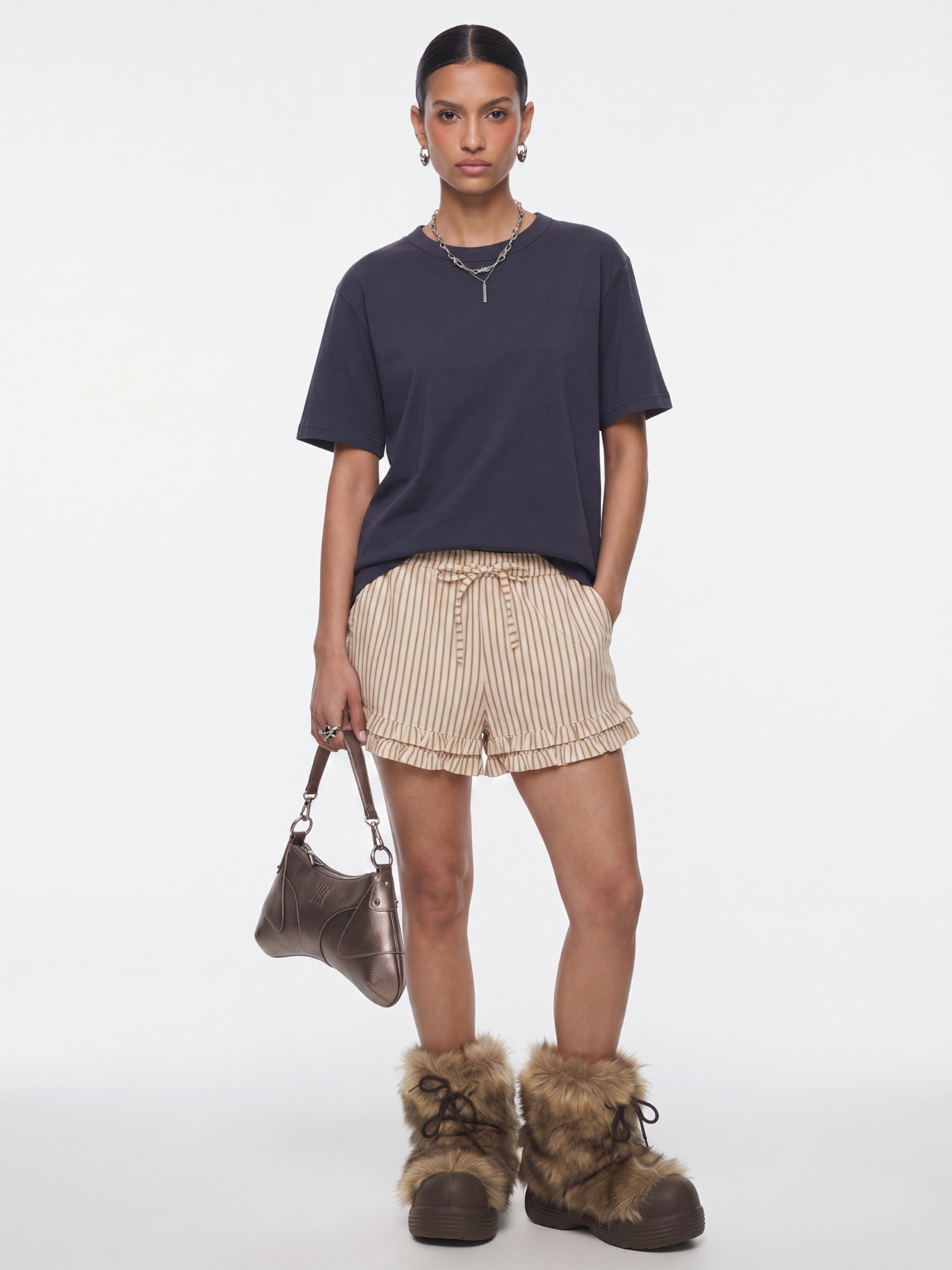 Bubble - Women's Contrast Stripe Drawstring Shorts